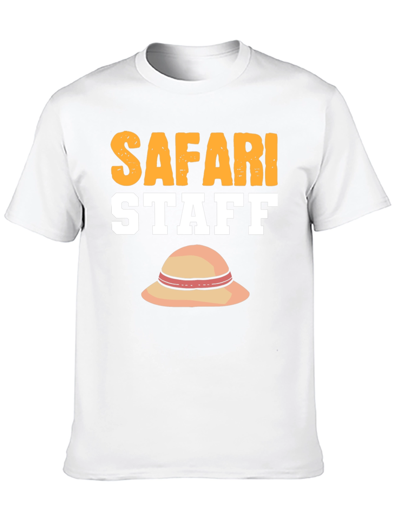 Black Safari Staff T-Shirt with Sun Hat Graphic view 10
