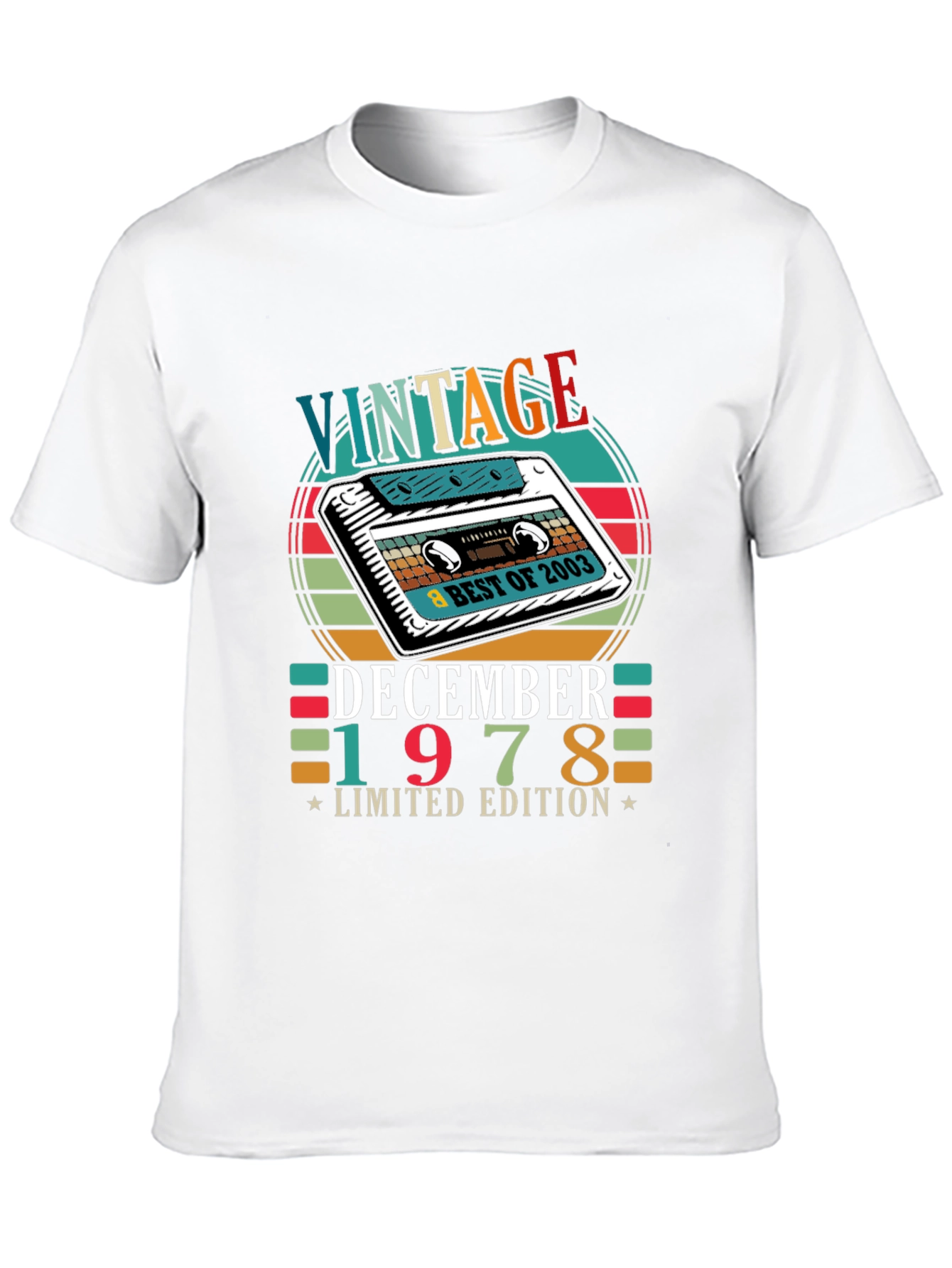 Black Vintage December 1978 Limited Edition Cassette T-Shirt view 10