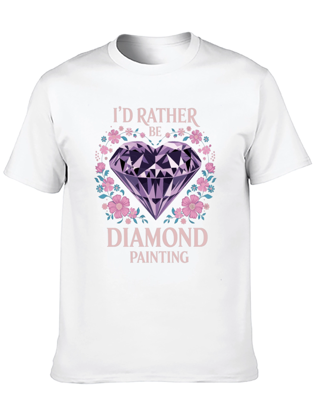 Black I'd Rather Be Diamond Painting T-Shirt view 10