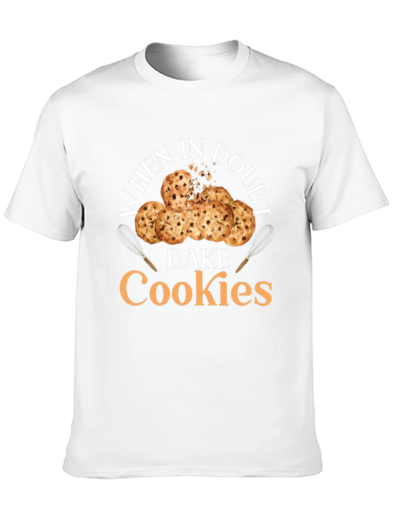 Black When in Doubt Bake Cookies T-Shirt view 10