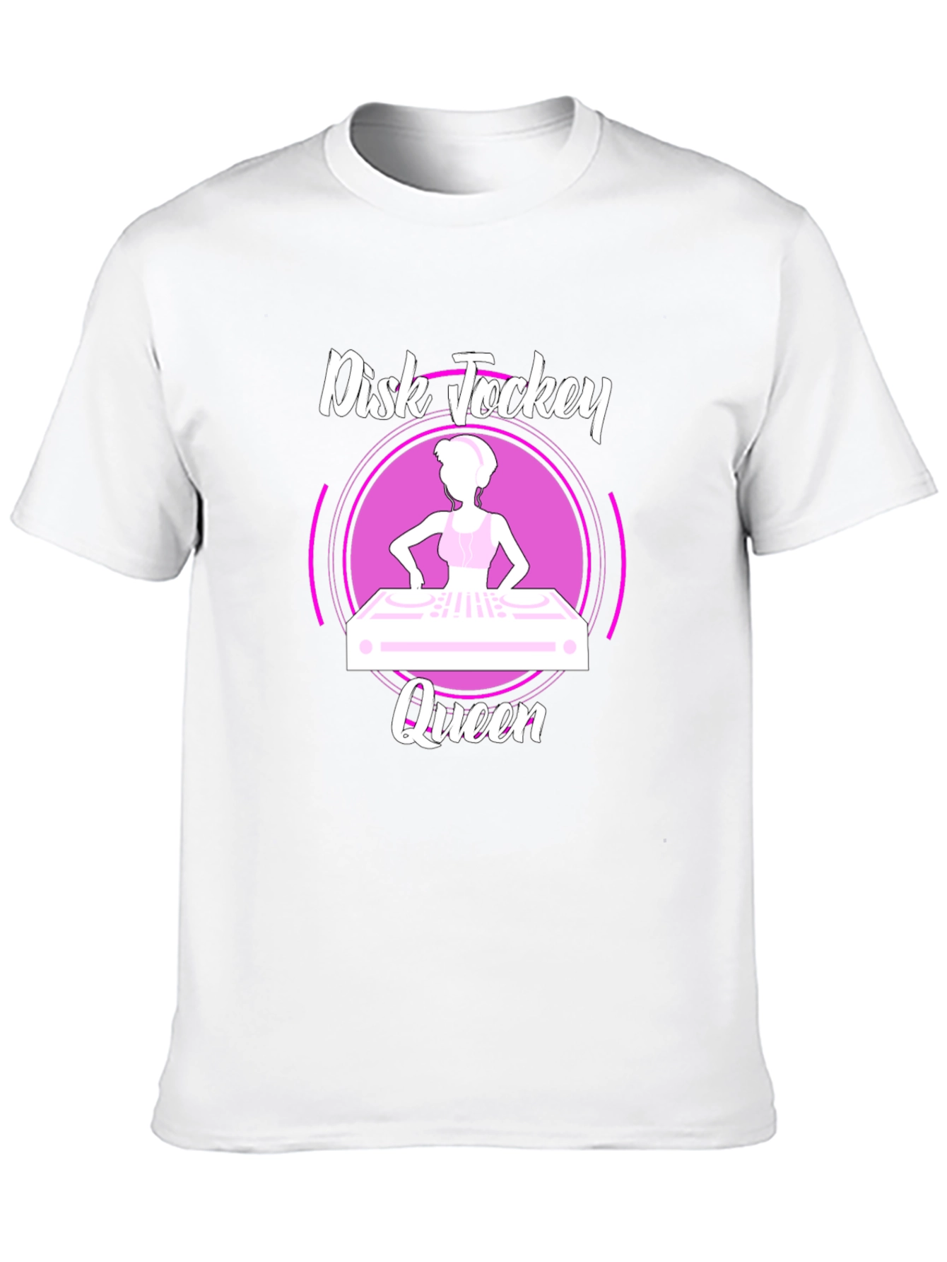 Black Disk Jockey Queen Black T-Shirt view 10