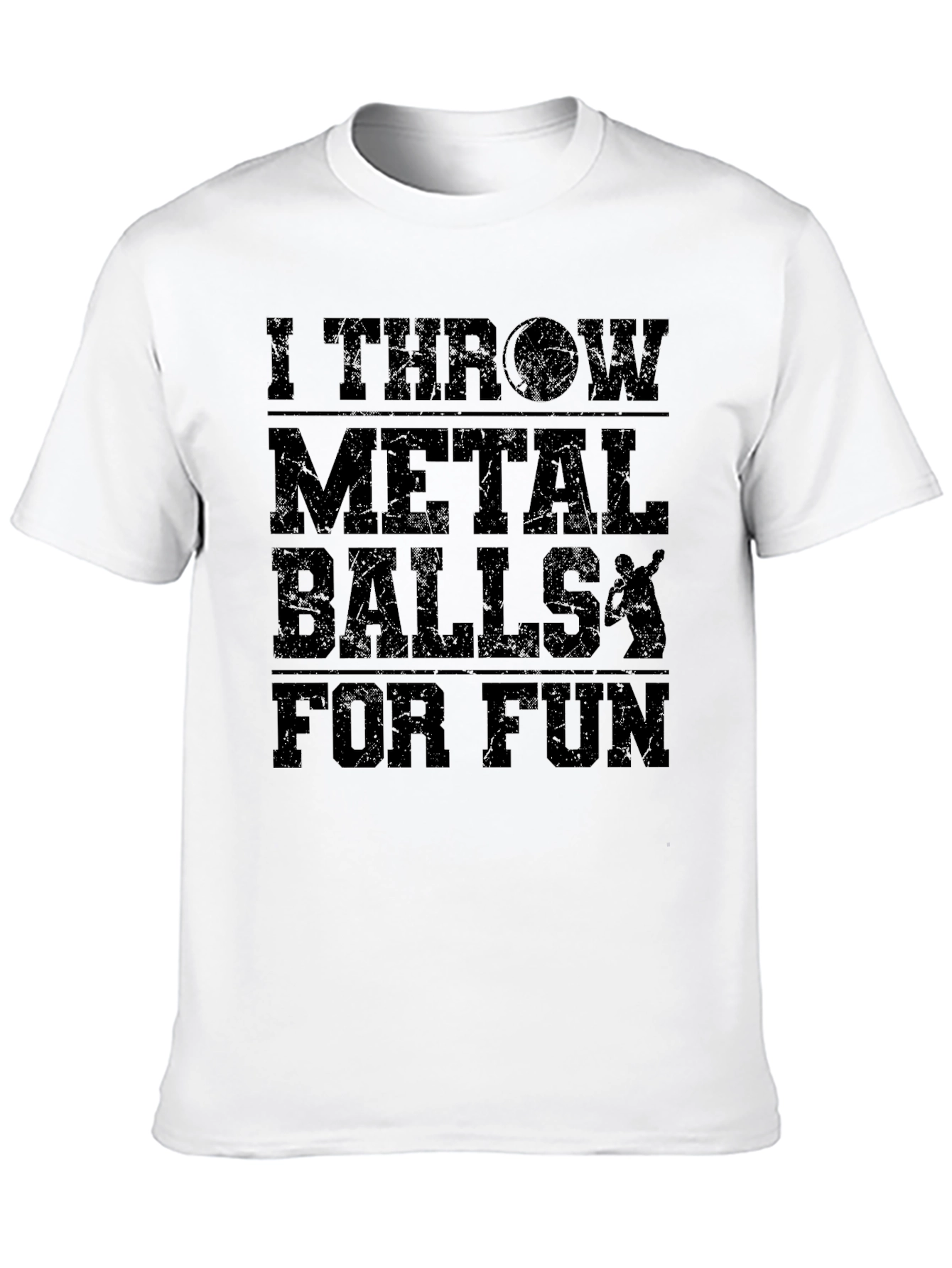 Black I Throw Metal Balls T-Shirt - Funny Gift view 10