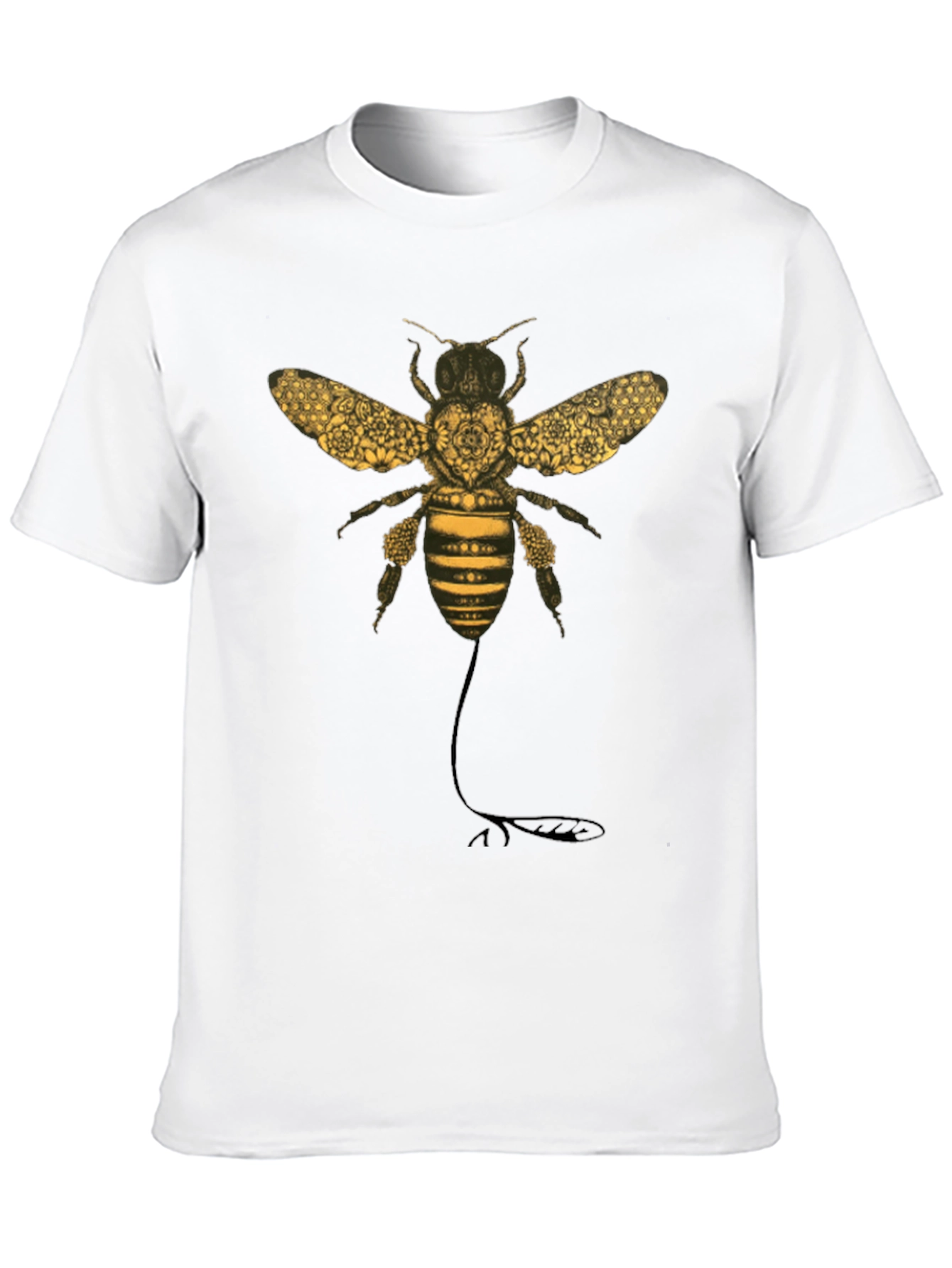 Black Bee Graphic T-Shirt - Black Cotton Blend view 10