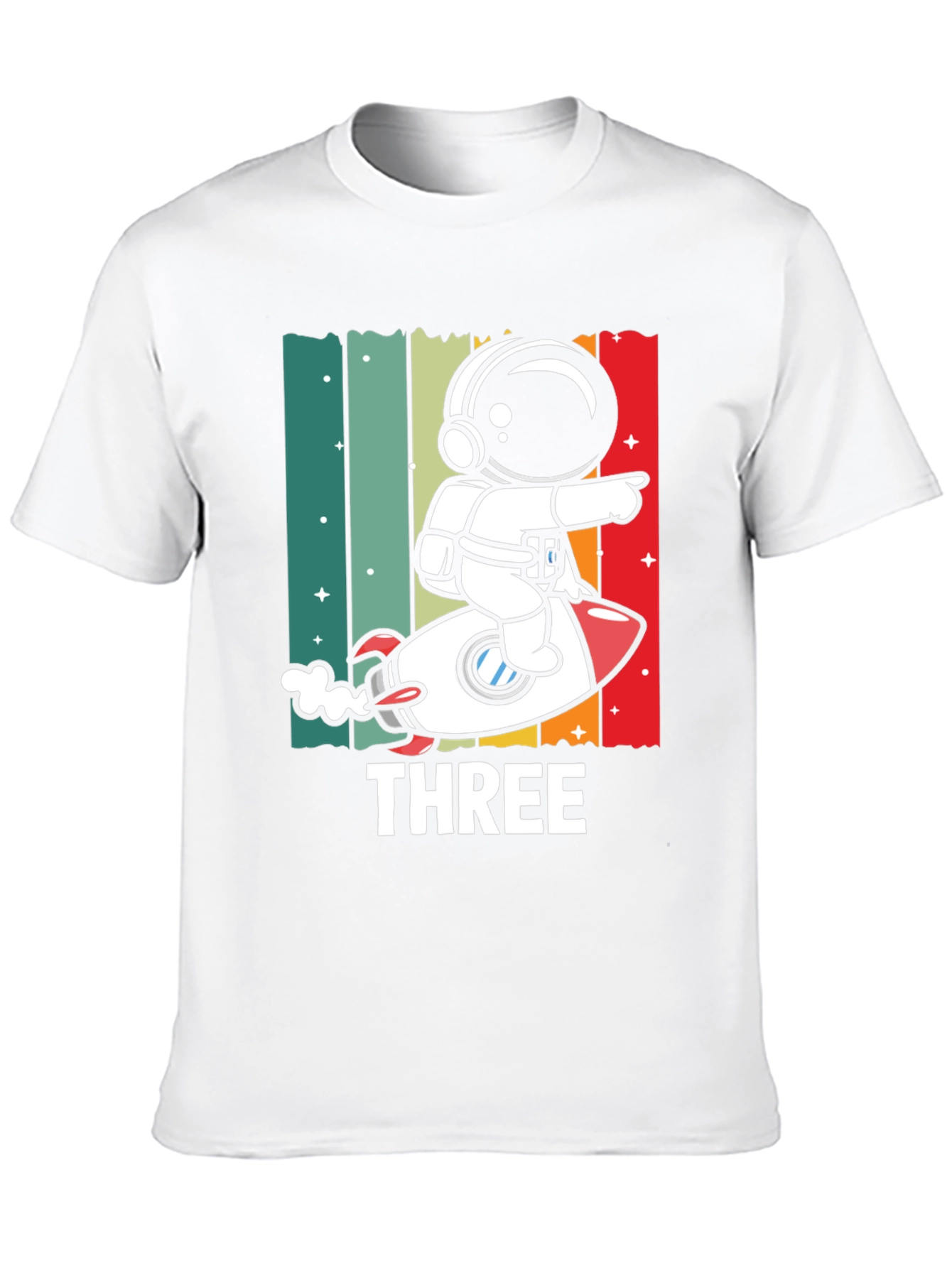 Black Astronaut Third Birthday T-Shirt view 10