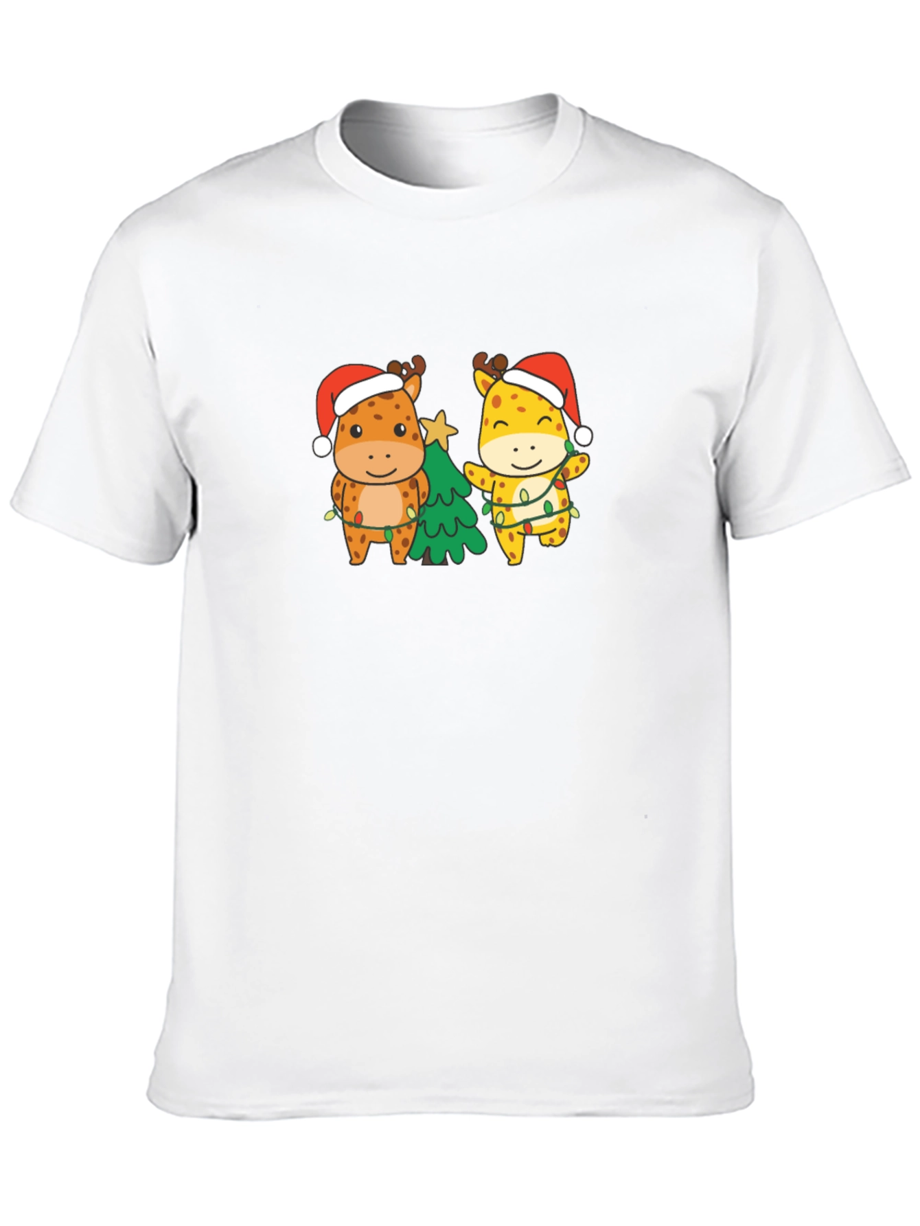 Black Christmas Giraffe T-Shirt - Holiday Gift view 10