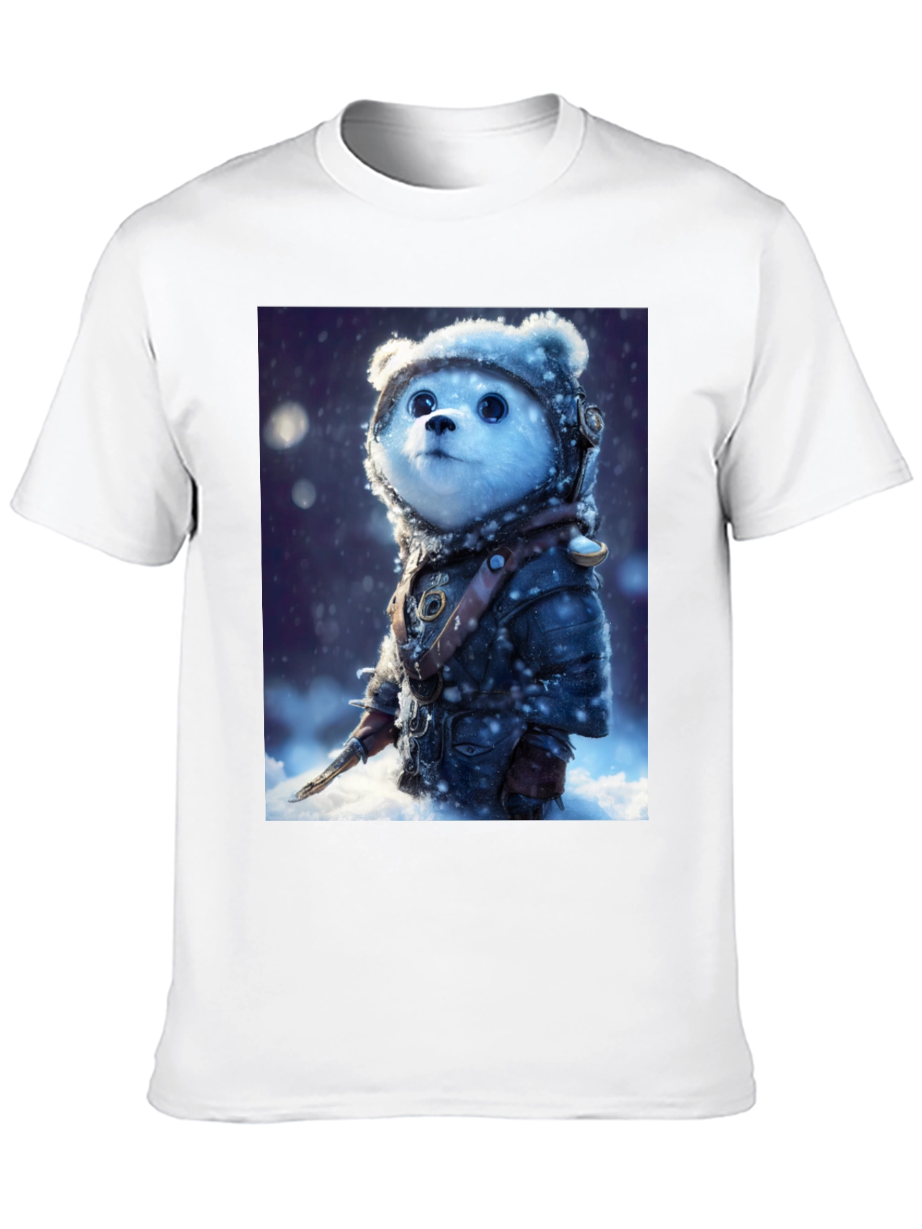 Black Bear Warrior T-Shirt - Snowy Adventure view 10