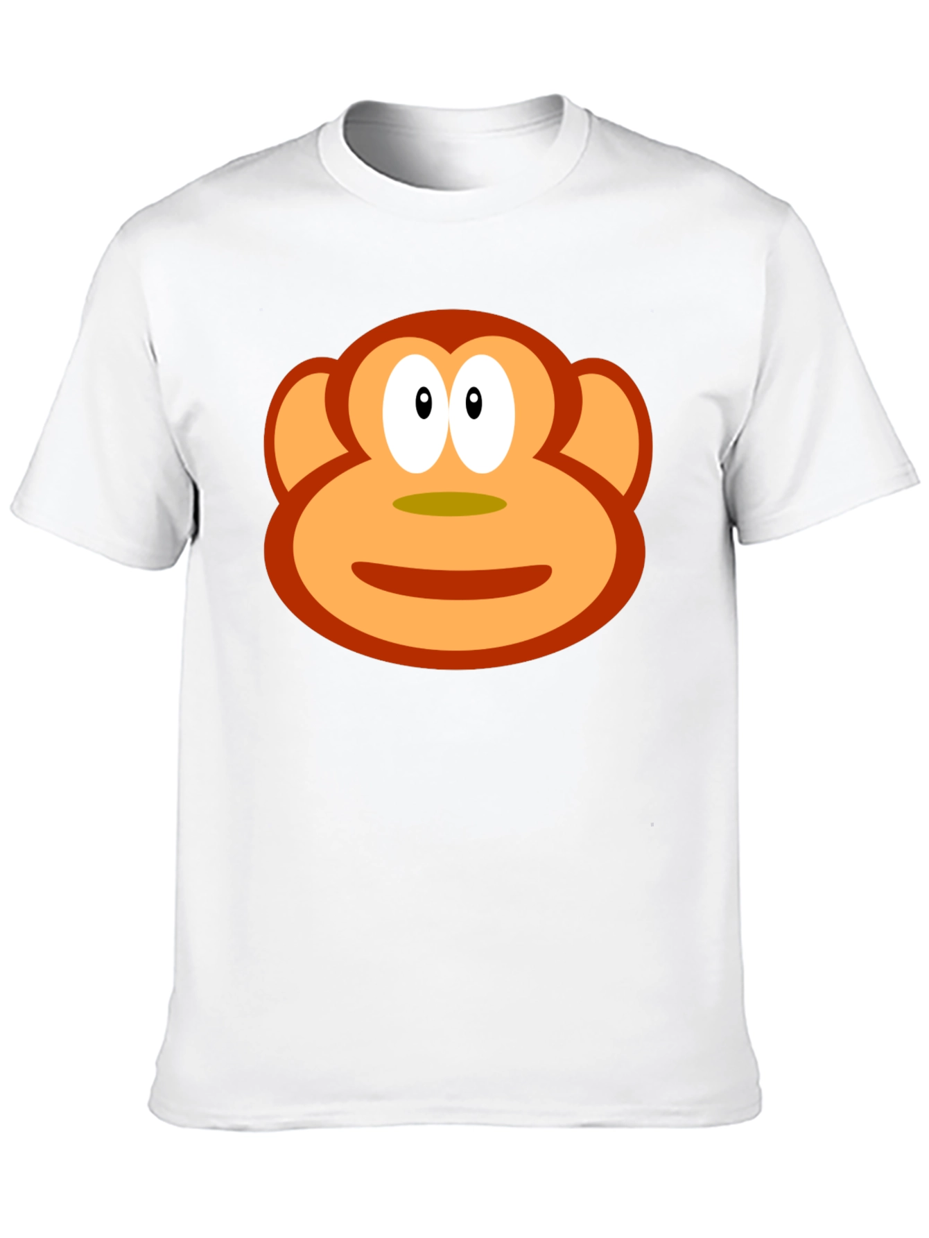 Black Funny Monkey Face Graphic Black T-Shirt view 10