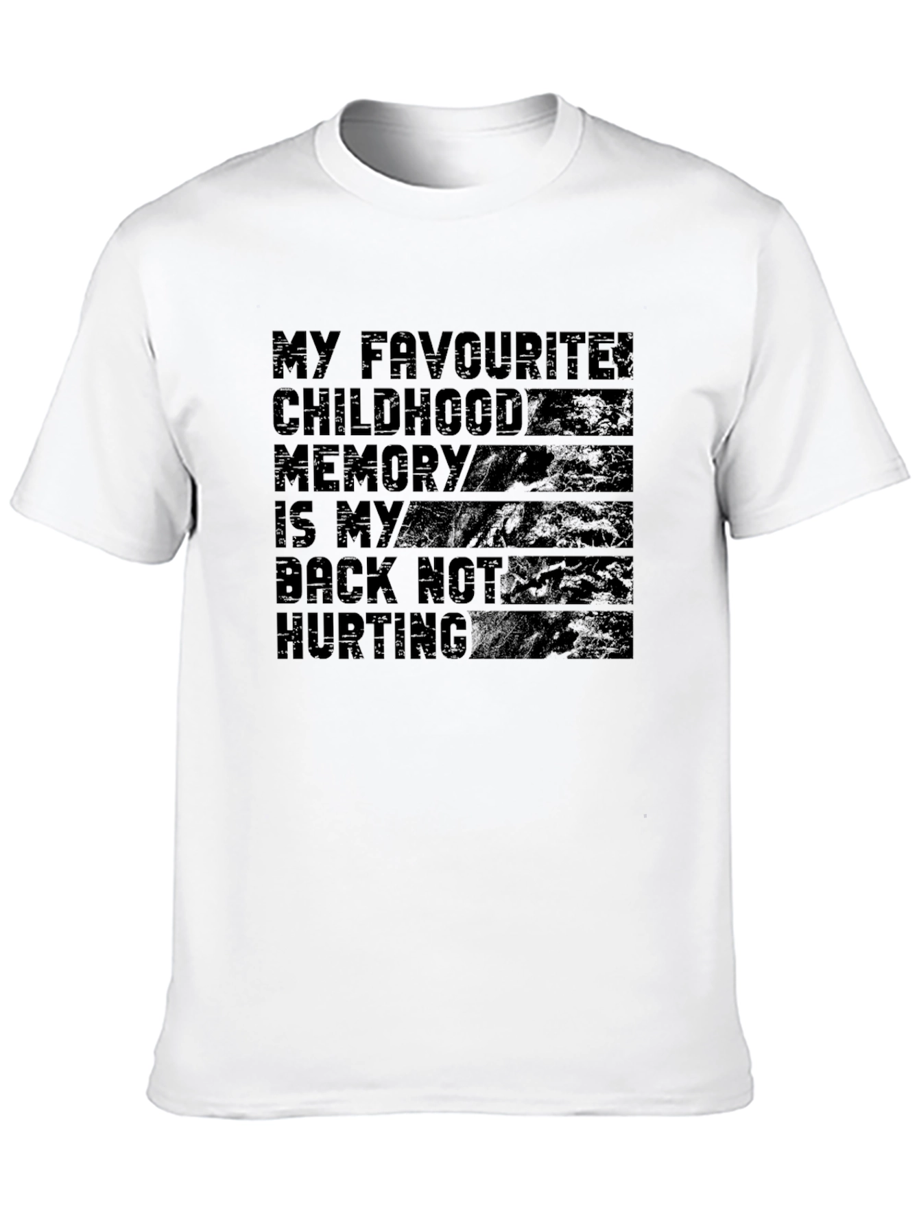 Black Funny Back Pain Childhood Memory T-Shirt view 10