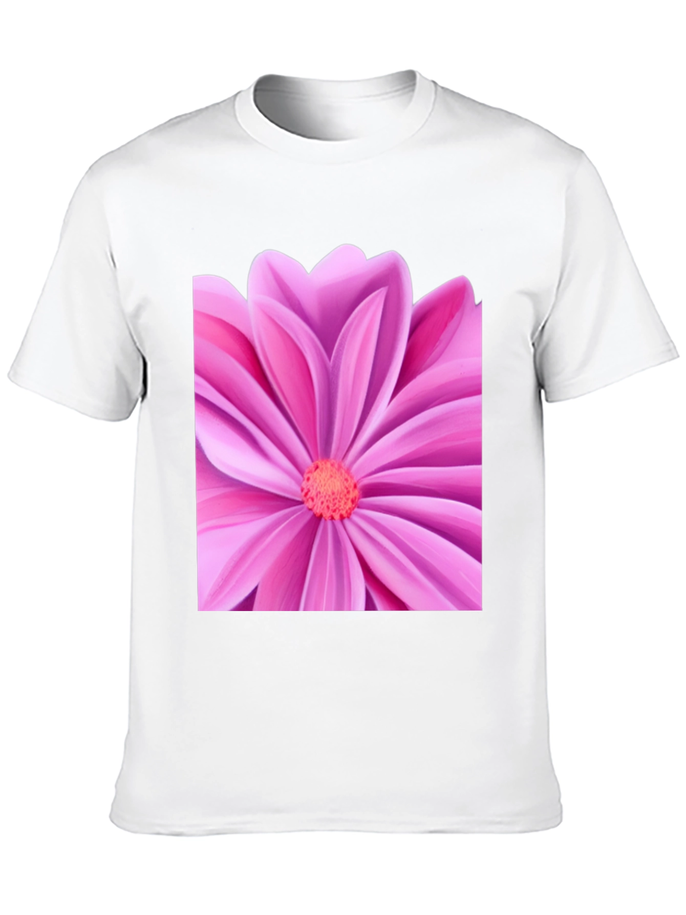 Black Pink Petal Flower Graphic Tee - Black view 10