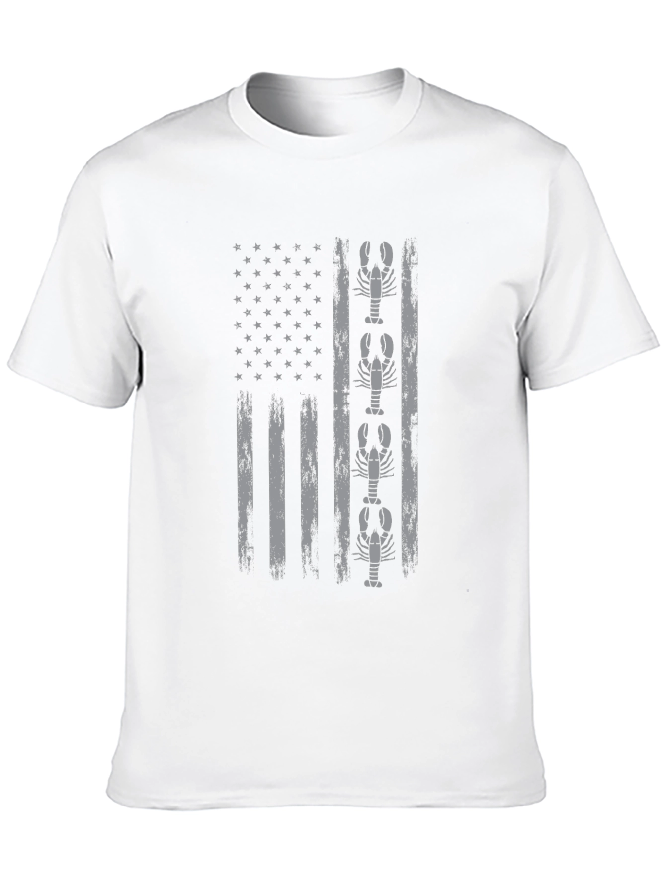 Black Lobster American Flag Graphic T-Shirt view 10