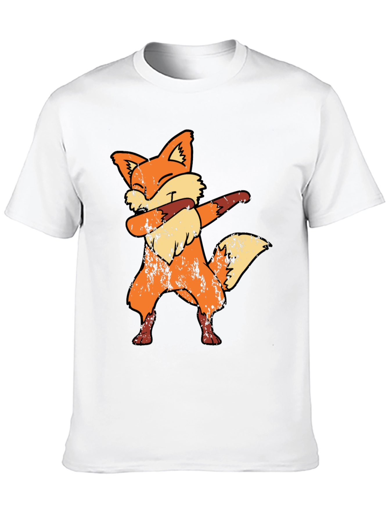 Black Dabbing Fox Graphic Tee - Funny Novelty Shirt view 10