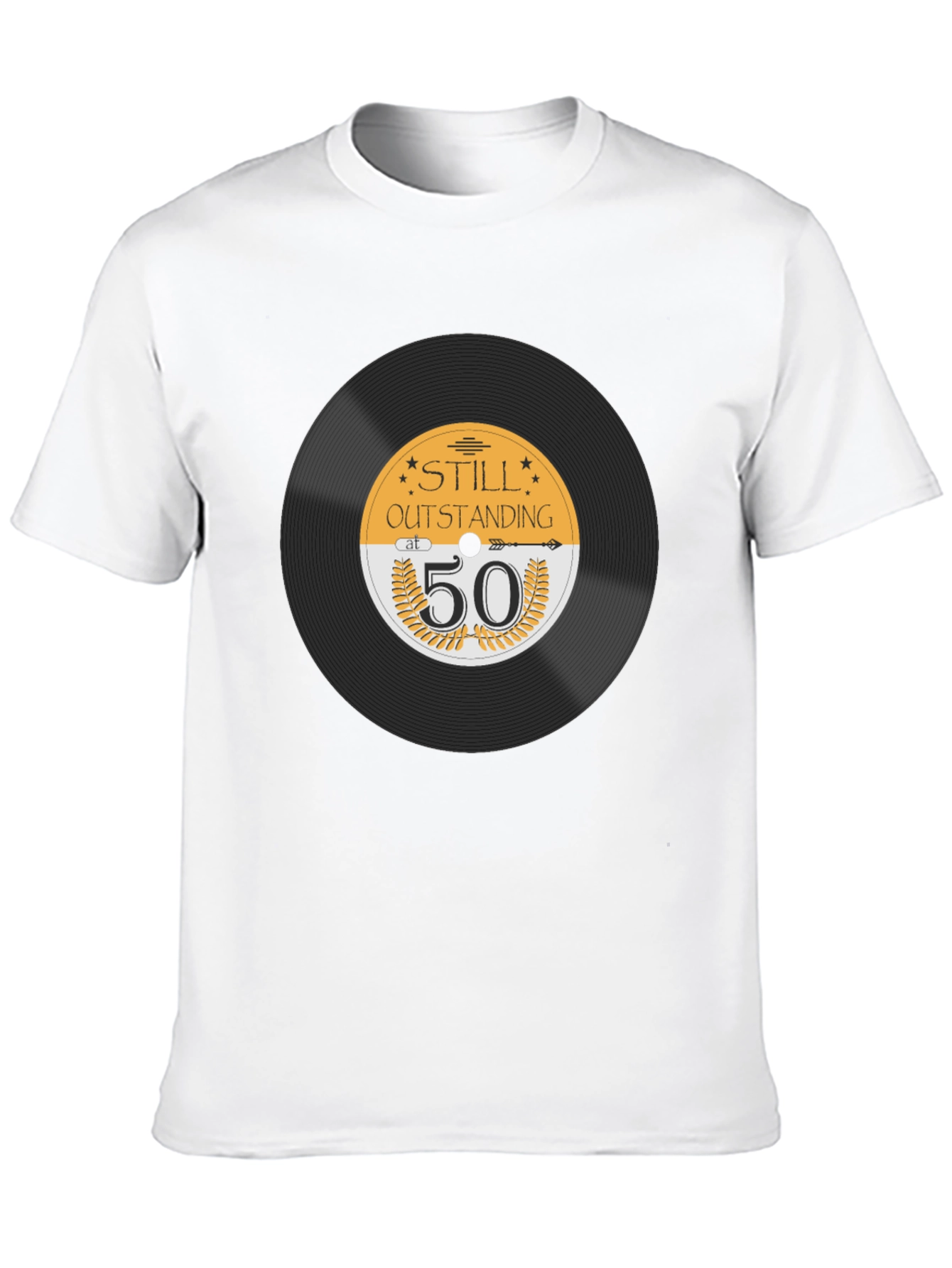 Black Still Outstanding at 50 Record Graphic T-Shirt view 10