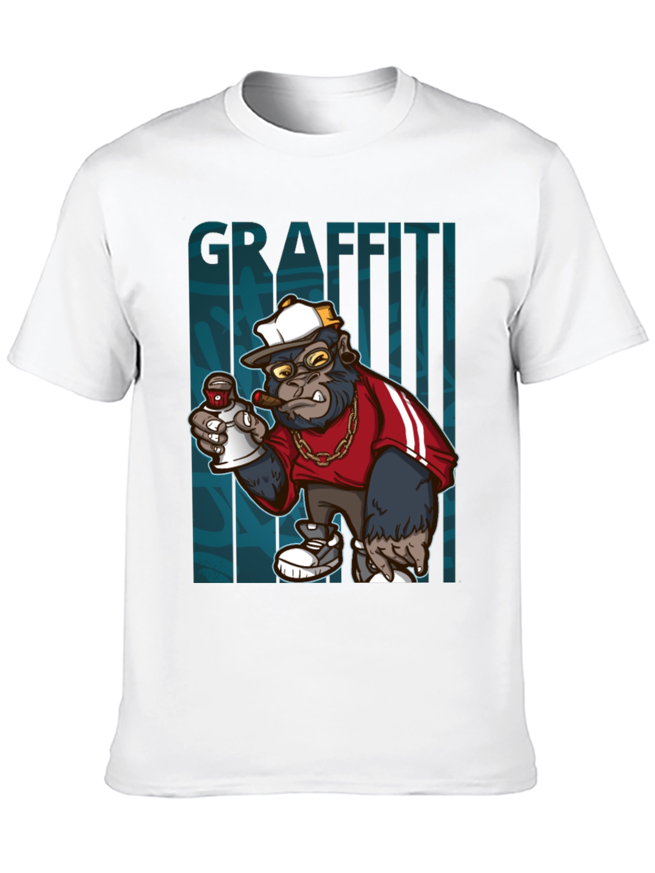 Black Graffiti Gorilla T-Shirt - Urban Style Tee view 10