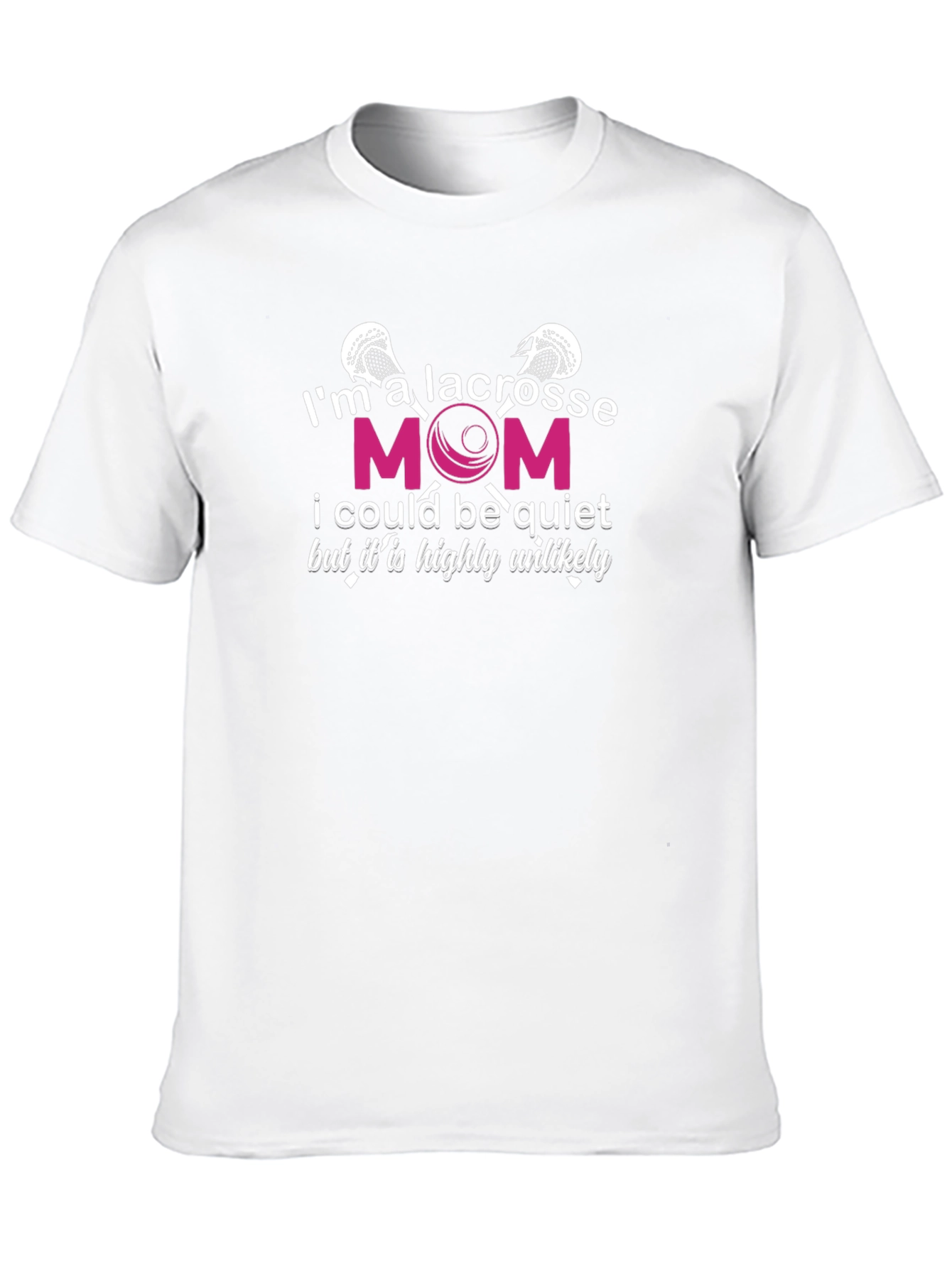 Black Lacrosse Mom T-Shirt - Highly Unlikely Quiet view 10
