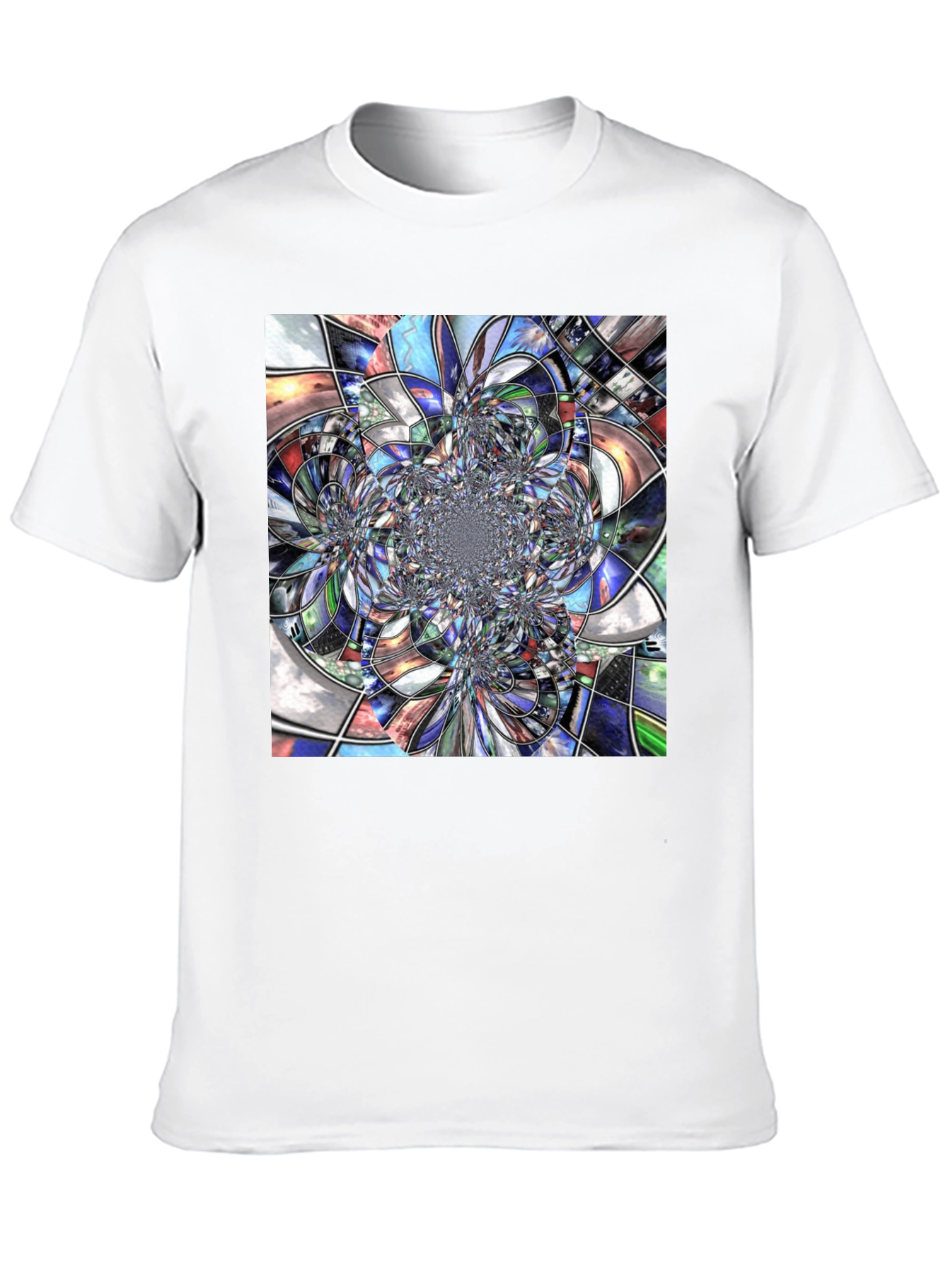 Abstract Fractal Art Black T-Shirt - 10
