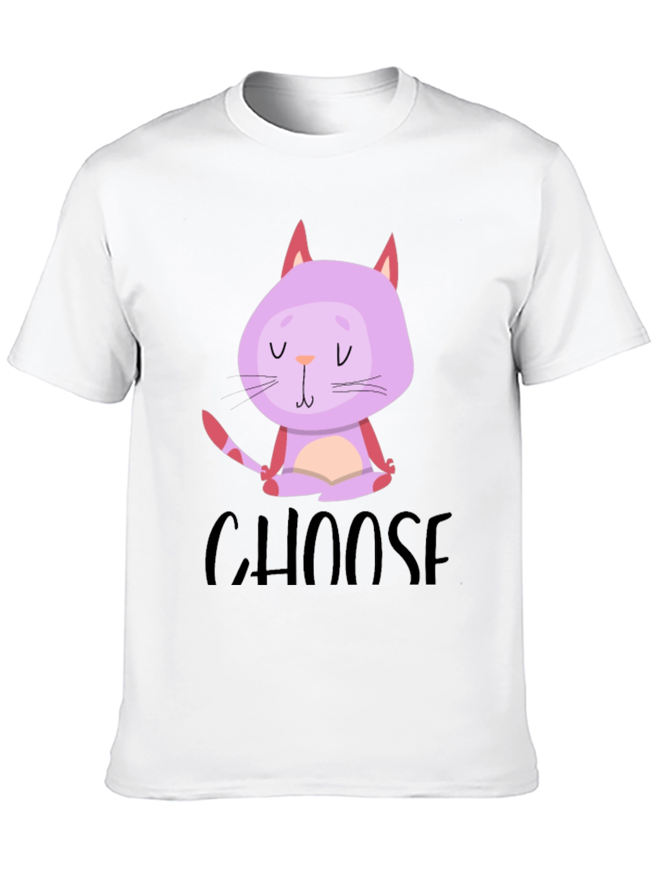 Black Zen Cat Meditation T-Shirt view 10