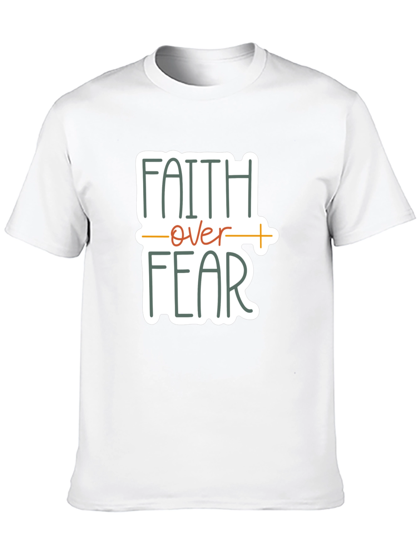 Black Faith Over Fear Graphic Tee - Unisex Black T-Shirt view 10