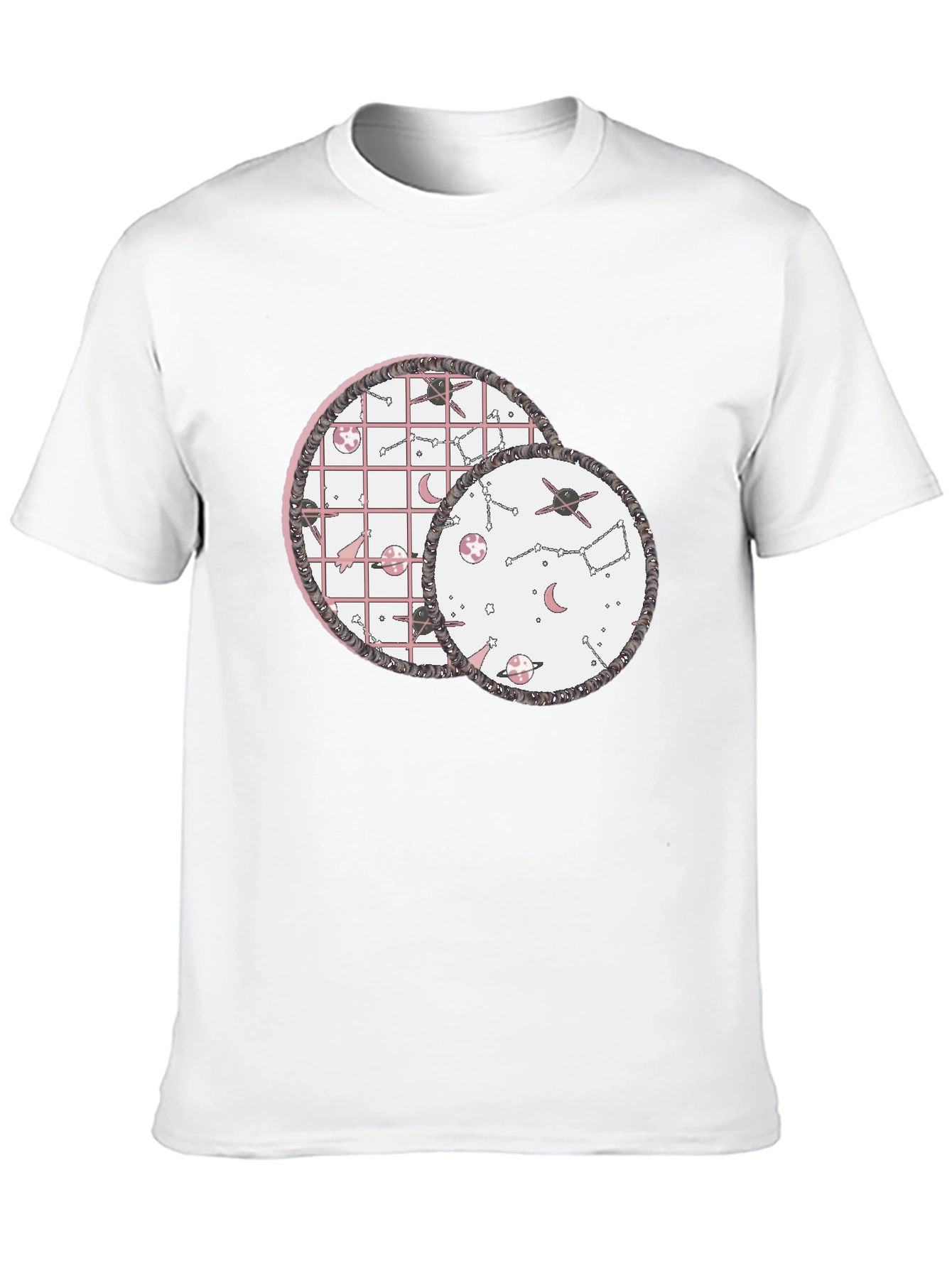 Black Cosmic Dreams Graphic Tee - Black Cotton Blend view 10