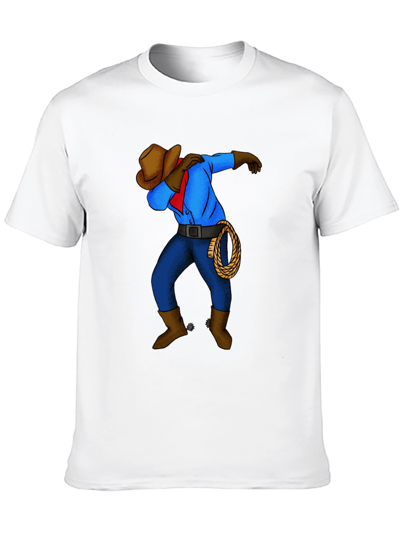 Black Dabbing Cowboy Graphic T-Shirt view 10