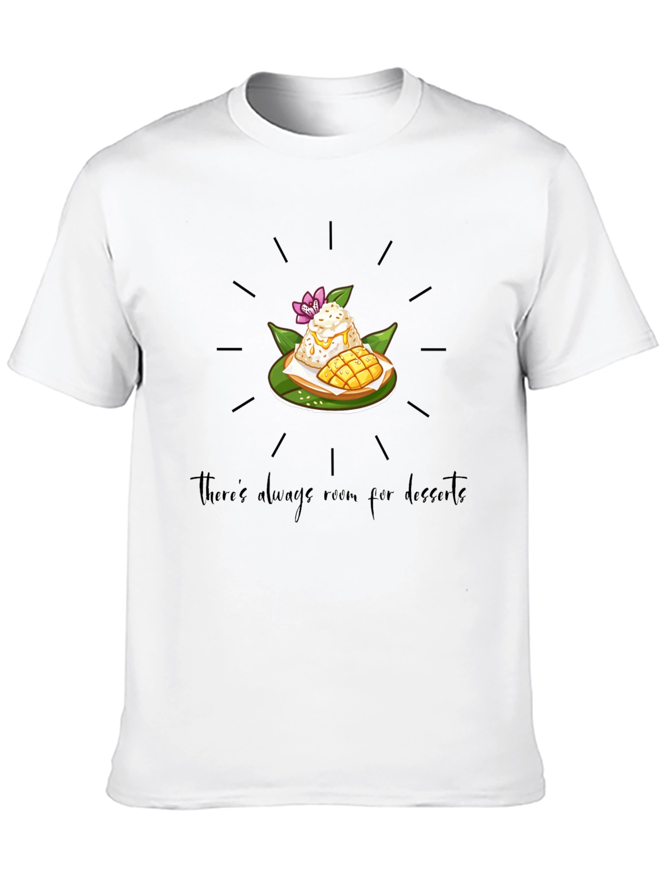 Black Dessert Lover T-Shirt: Always Room view 10