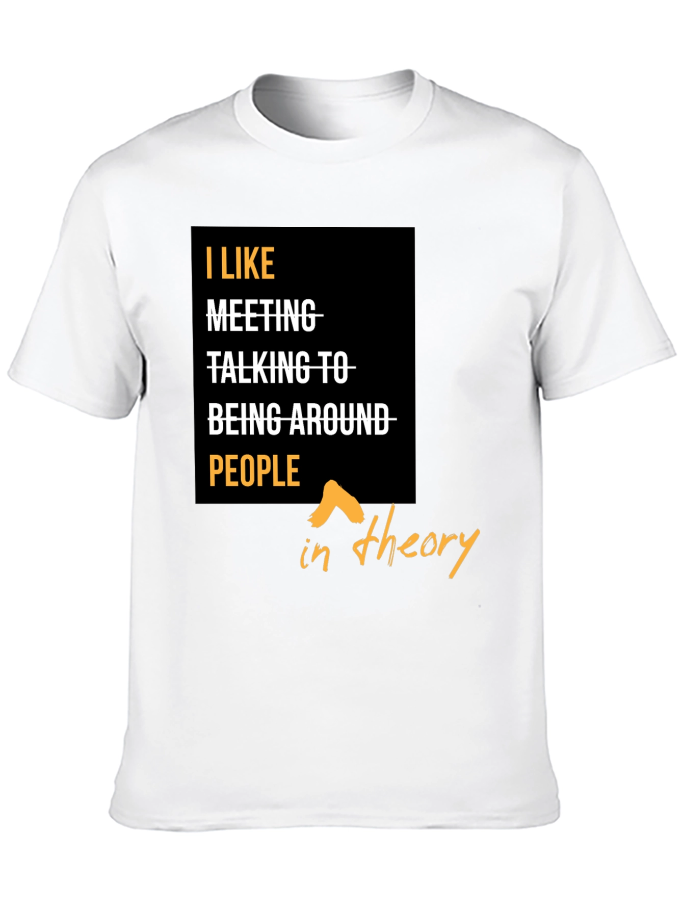 Black I Like People In Theory Graphic T-Shirt view 10