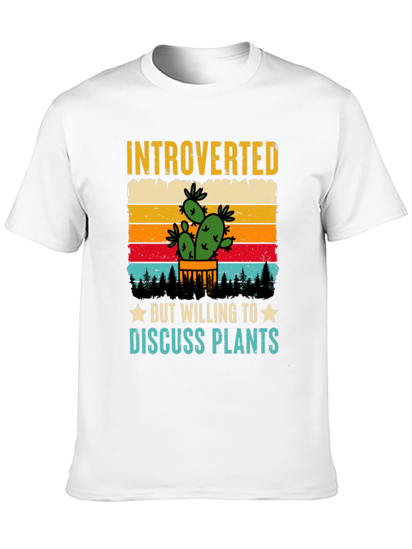 Black Introverted Plant Lover T-Shirt view 10