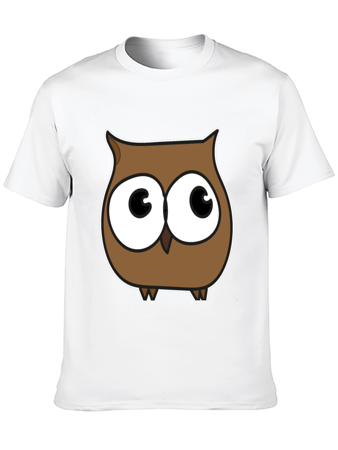 Black Cartoon Owl Graphic T-Shirt - Black view 10