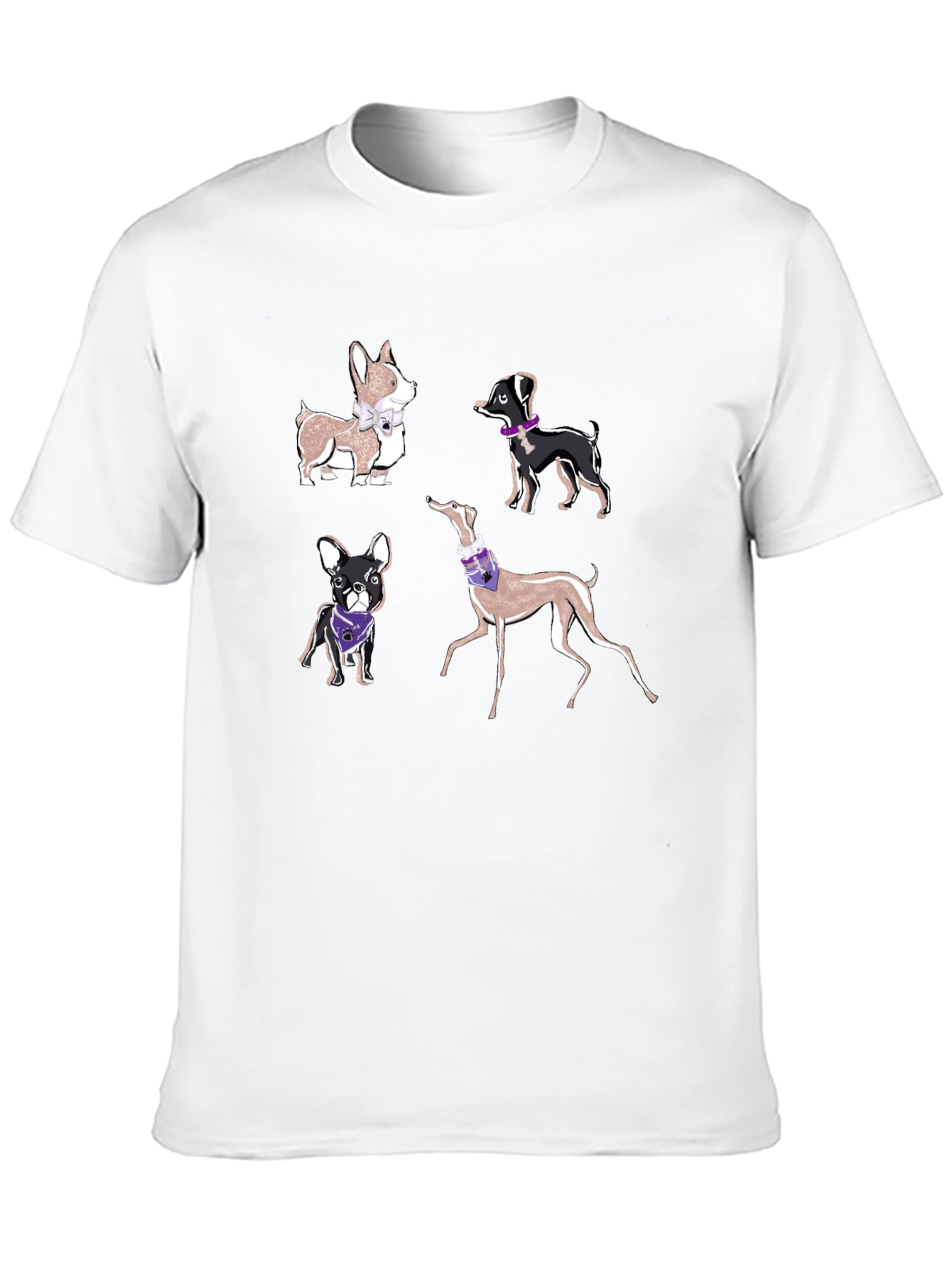 Black Dog Breeds T-Shirt view 10