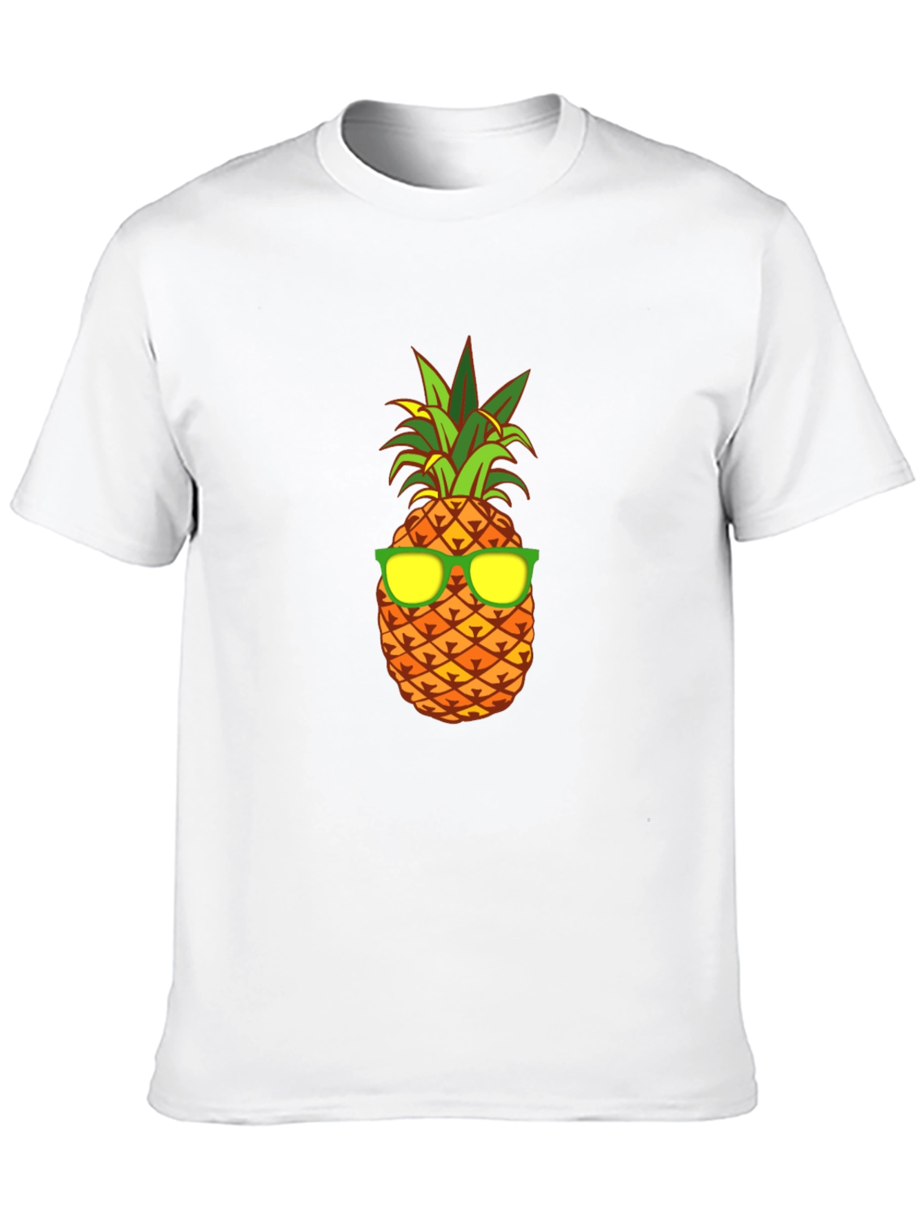 Black Cool Pineapple Graphic Tee - Black Cotton T-Shirt view 10
