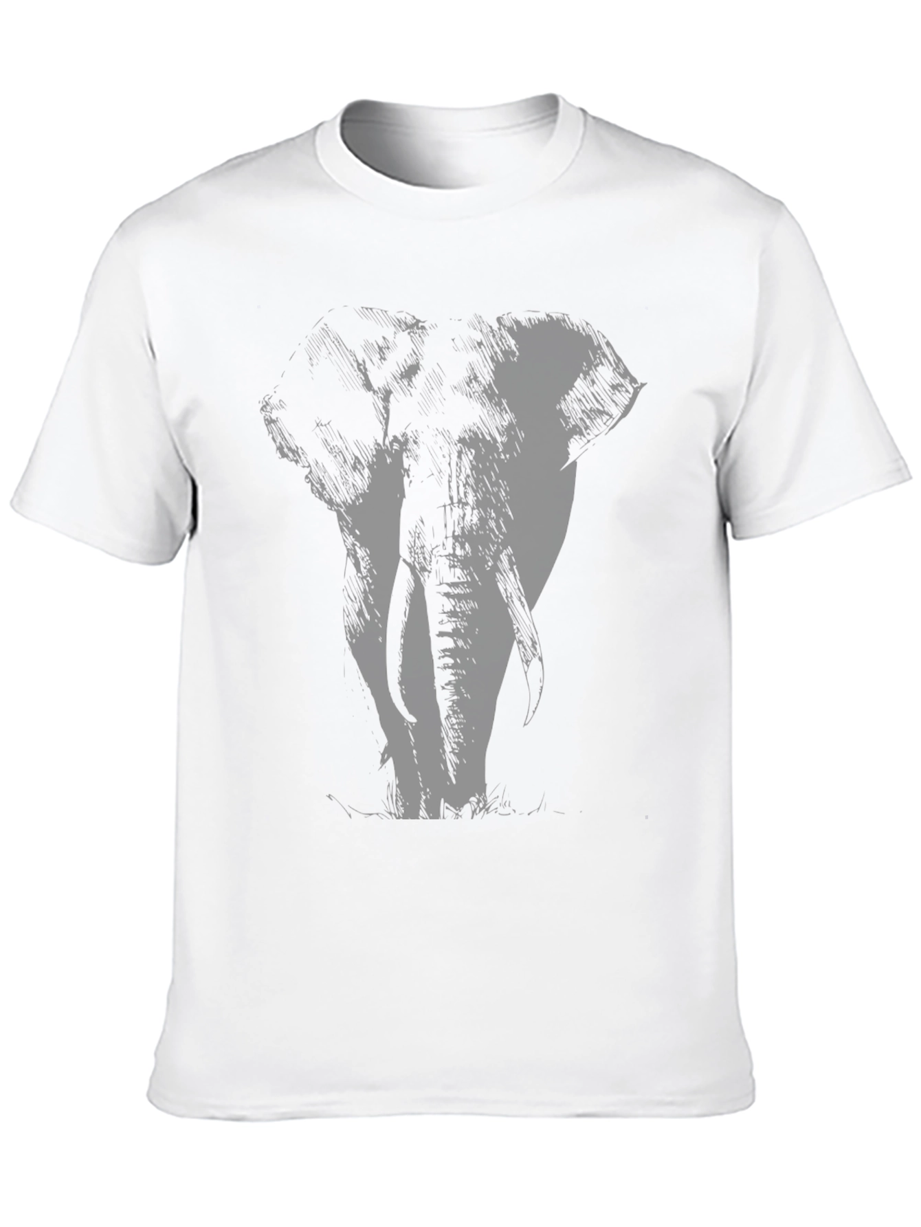 Black Elephant Graphic Print Black T-Shirt view 10