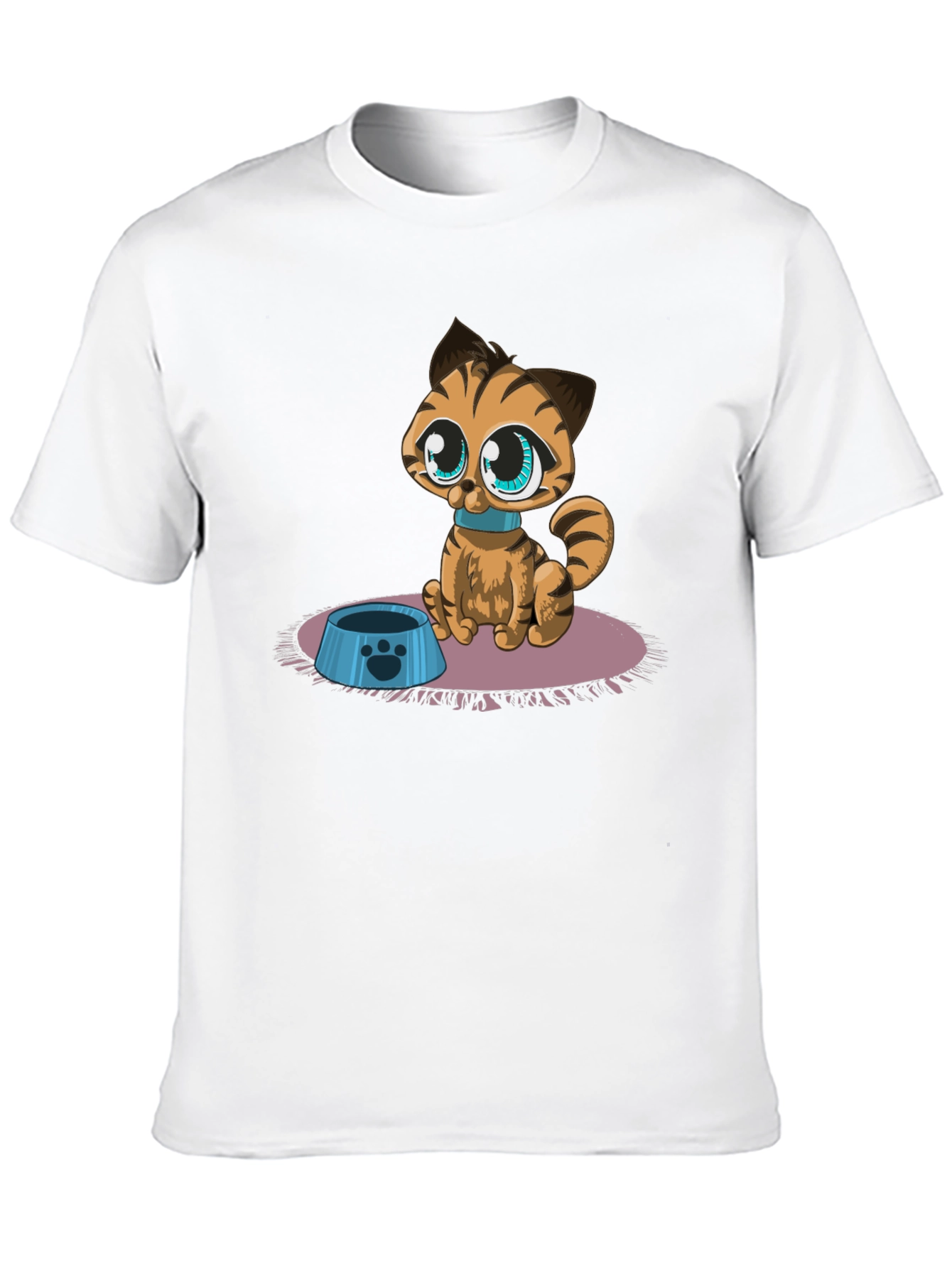 Black Cartoon Cat Graphic Tee - Cute Pet Lover Shirt view 10