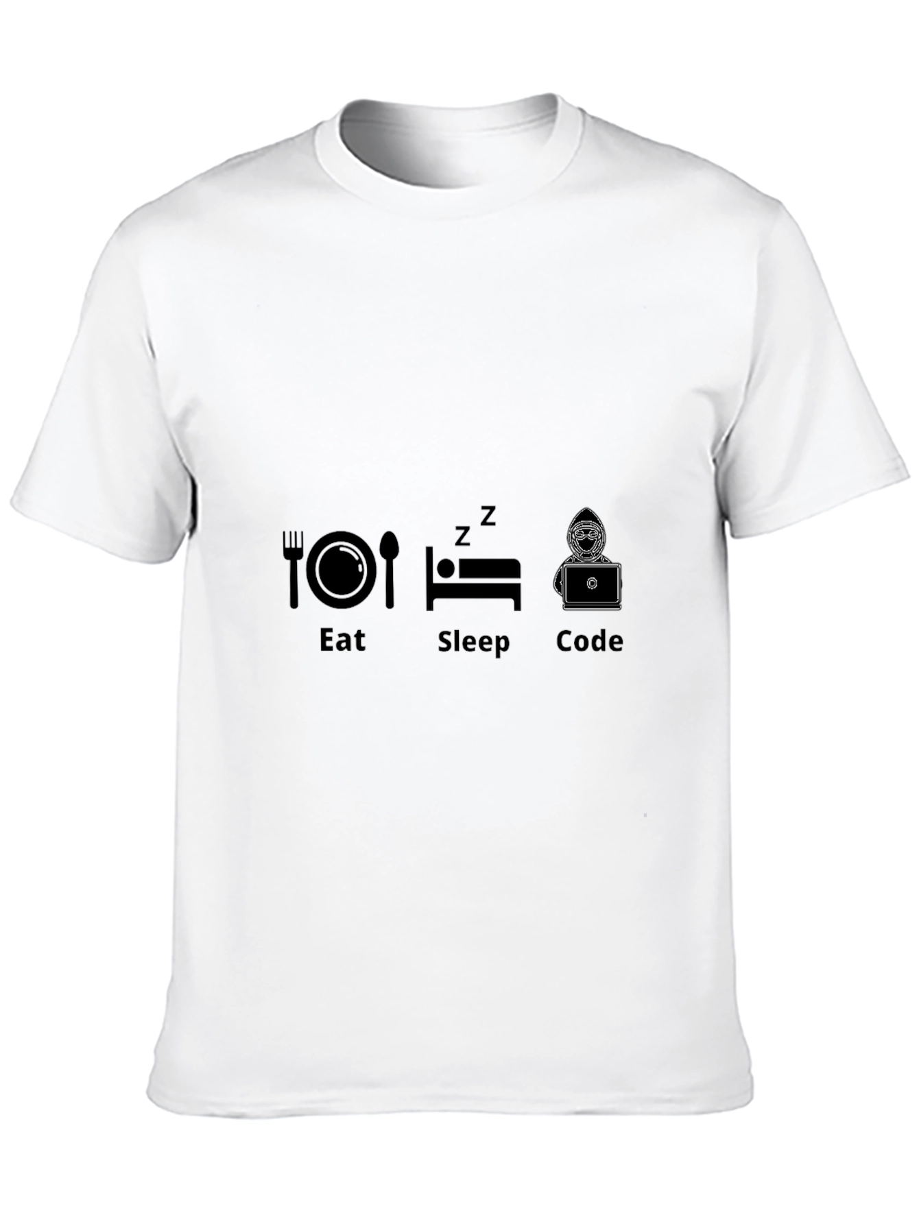 Black Eat Sleep Code T-Shirt - Programmer Gift view 10