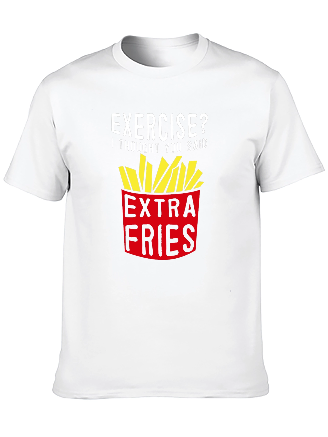 Black Extra Fries Graphic Tee - Funny Foodie Shirt view 10