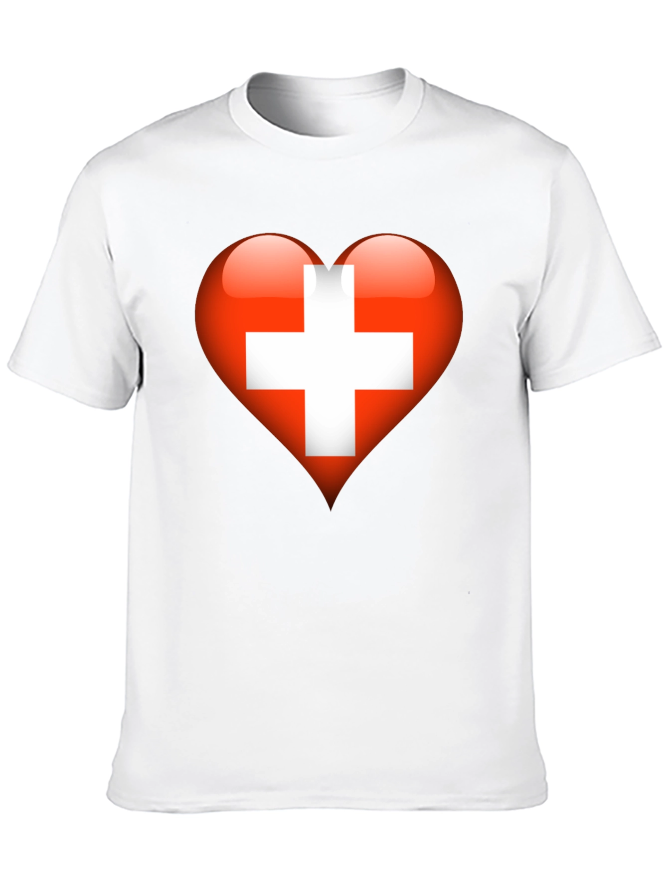 Black Swiss Heart T-Shirt - Show Your Love! view 10