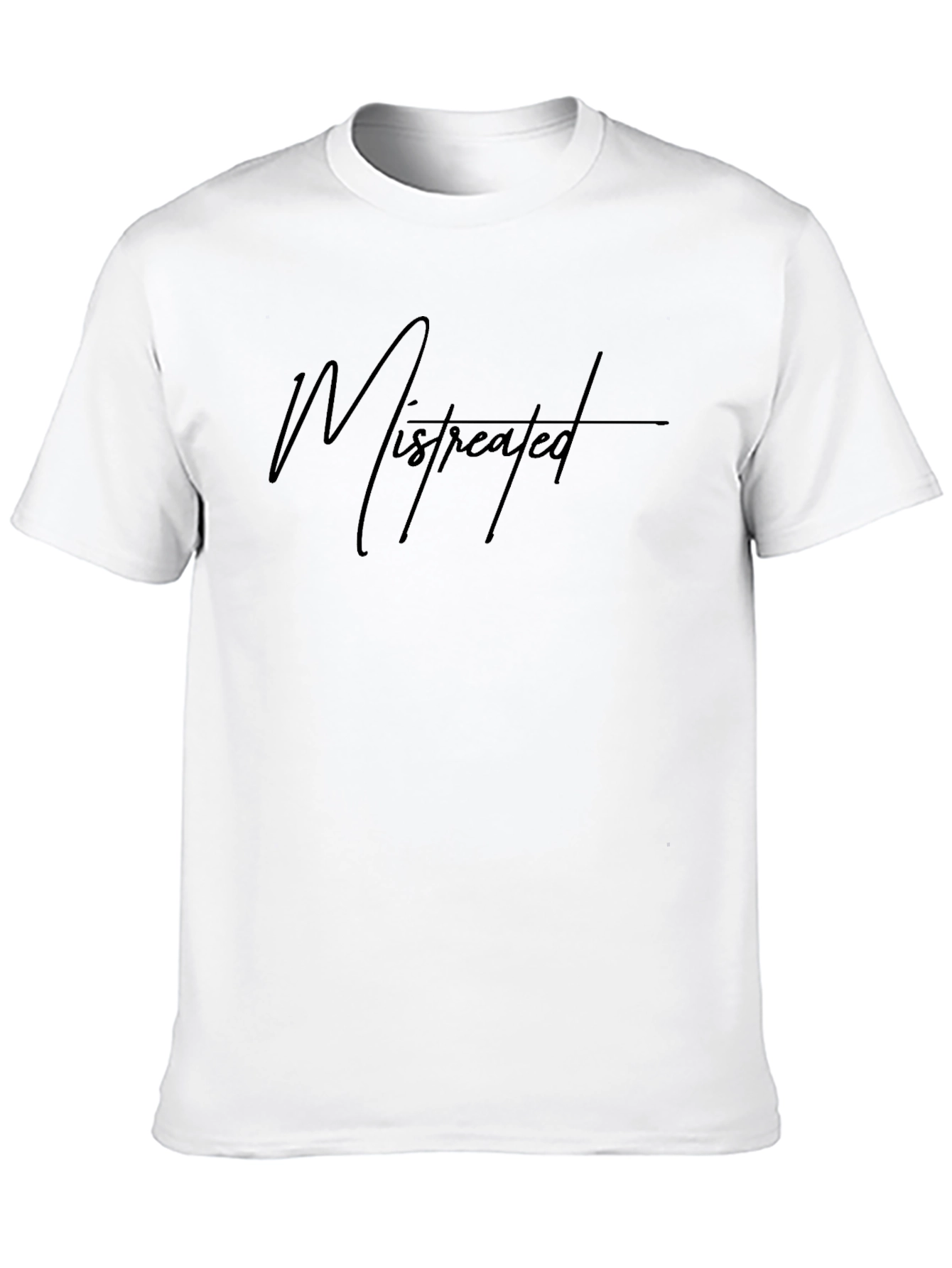 Black Mistreated Graphic T-Shirt - Soft Black Tee view 10