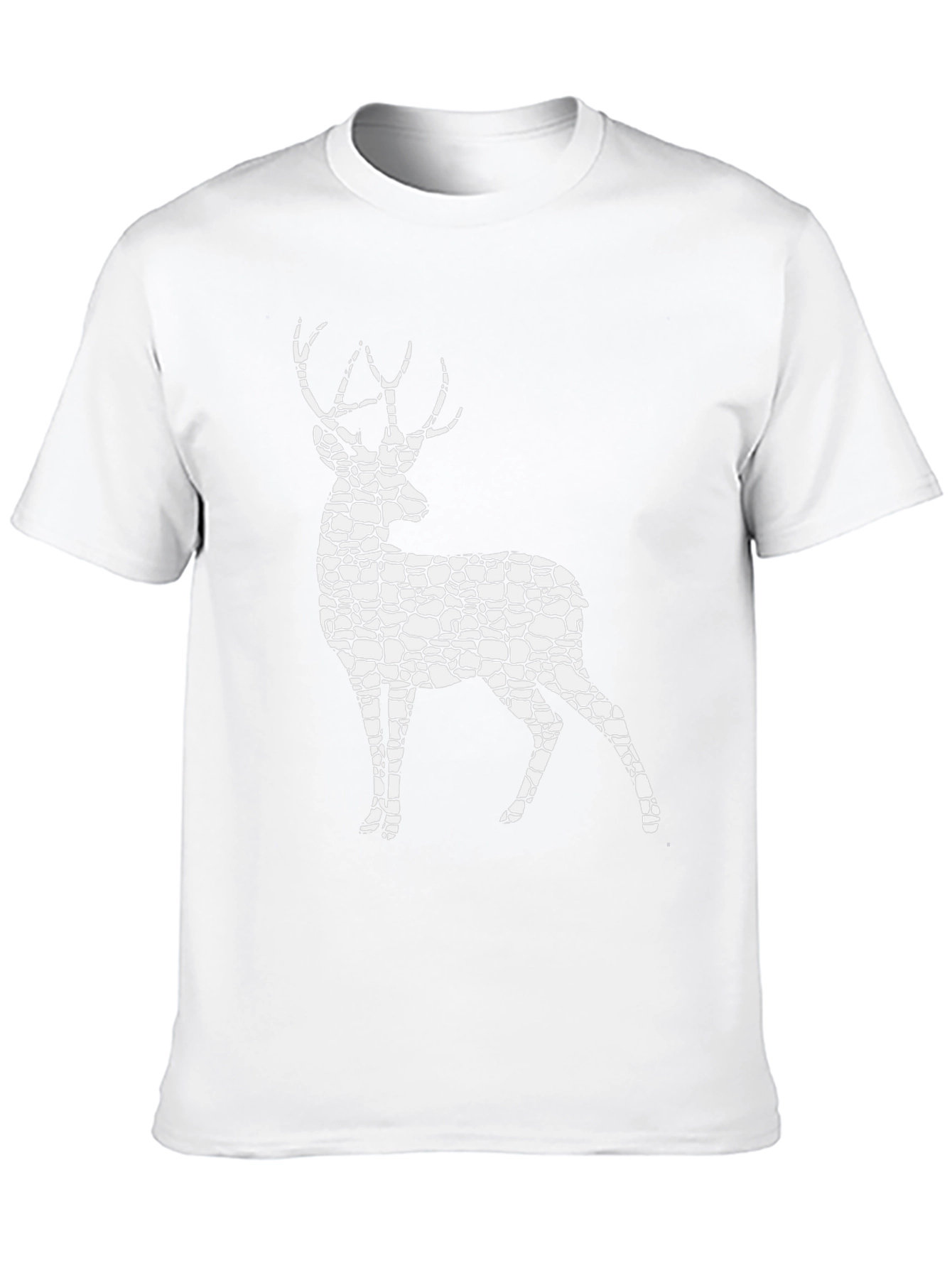 Black Stone Deer Graphic Tee - Stylish Nature Lover's T-Shirt view 10