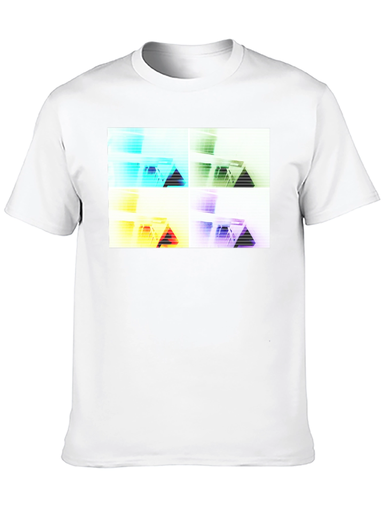 Black Abstract Geometry T-Shirt - Modern Graphic Tee view 10
