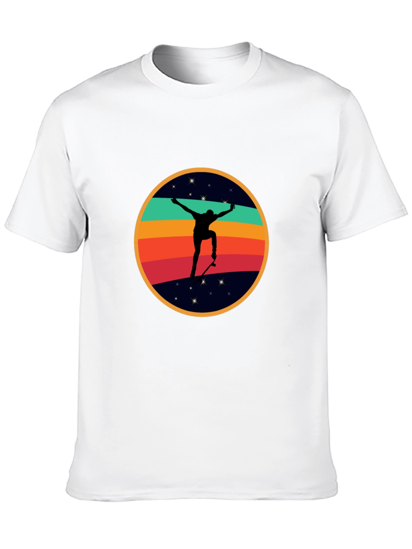 Black Retro Skateboarder Graphic T-Shirt - Cool & Stylish view 10