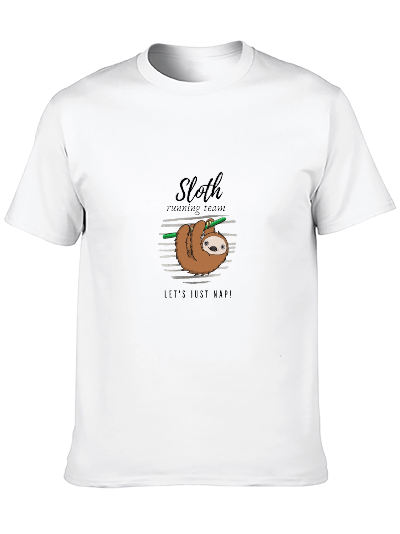 Black Sloth Running Team Funny T-Shirt view 10