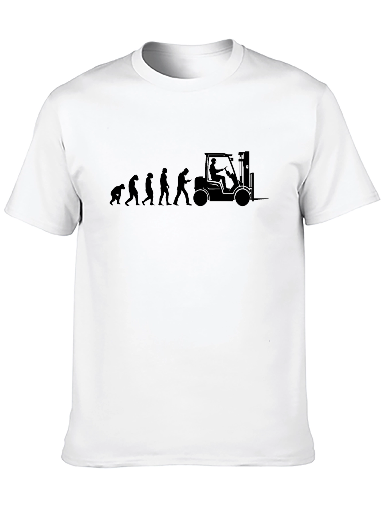 Black Evolution of Forklift Black Graphic Tee view 10