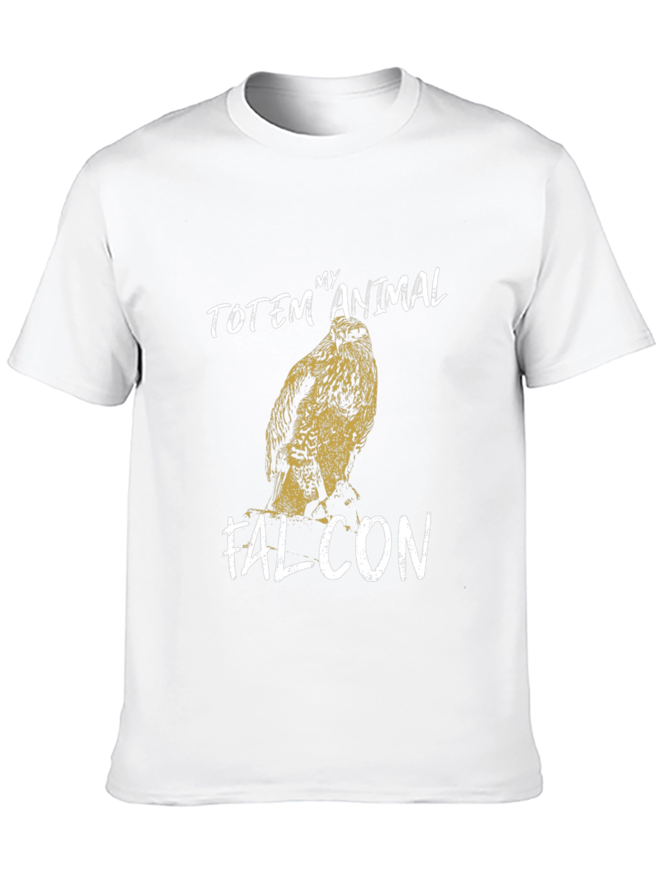 Black Falcon Totem Animal Graphic Tee - Black view 10