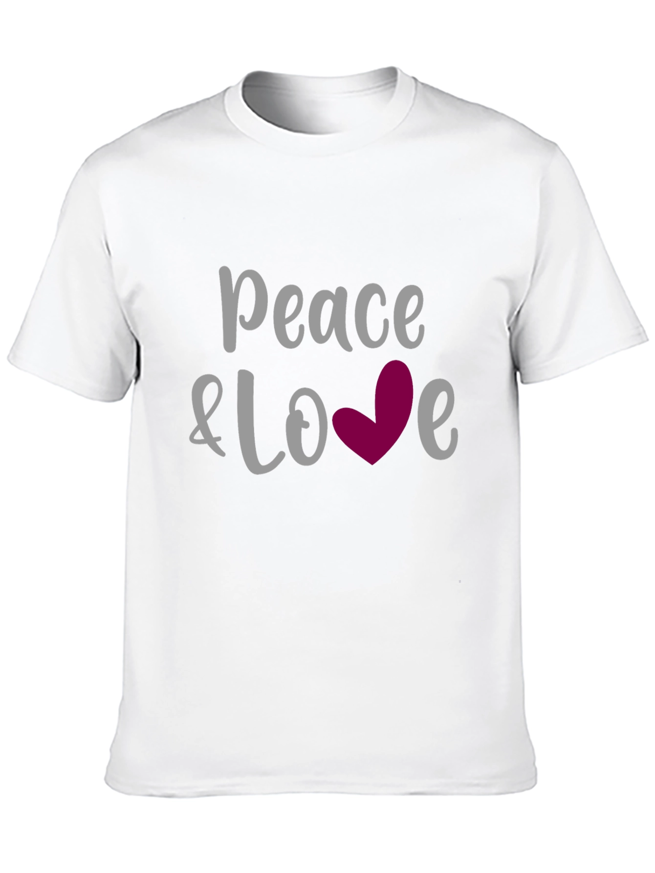 Black Peace & Love Graphic Tee - Soft Cotton Blend view 10