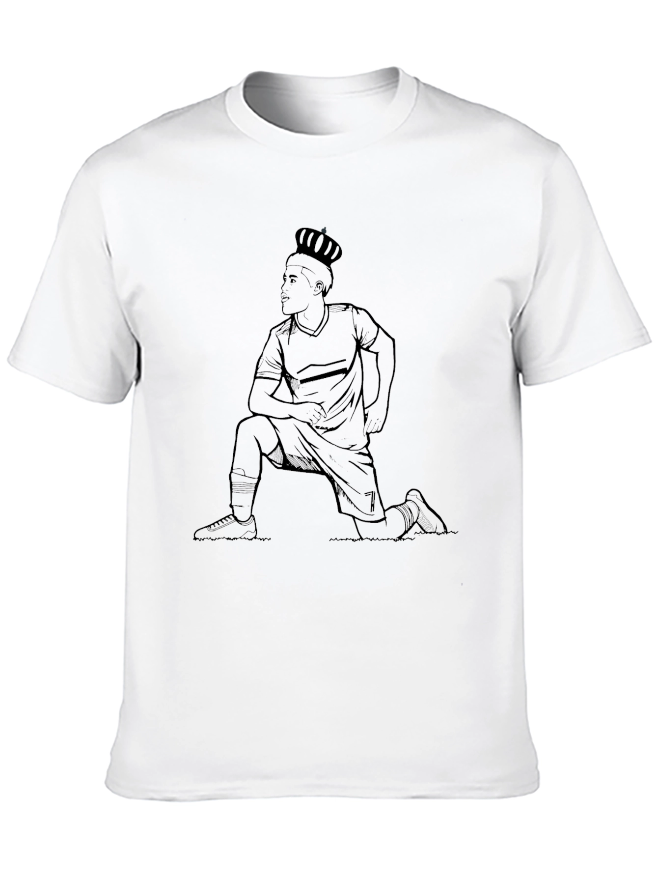 Black Kneeling King T-Shirt - Black Graphic Tee view 10