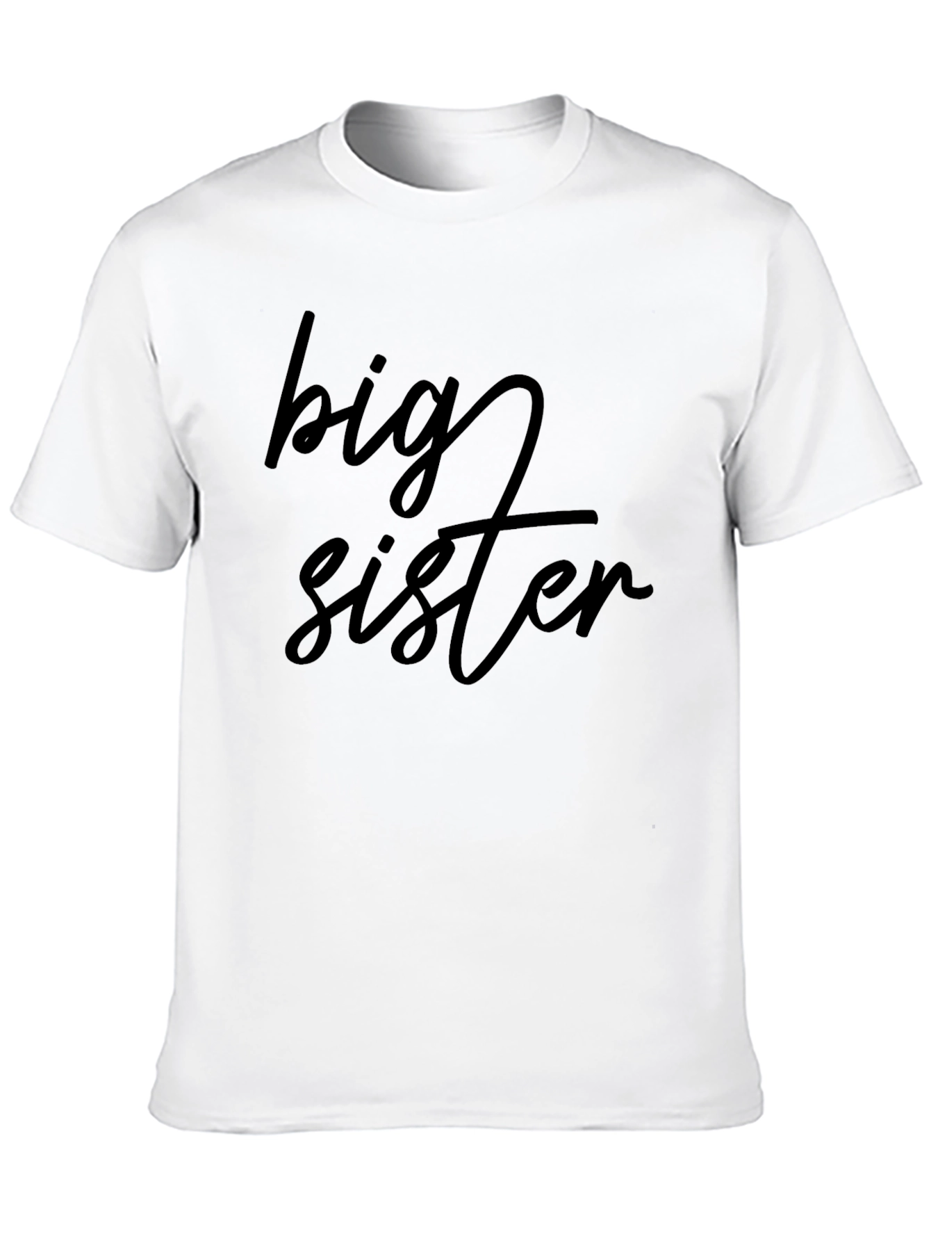Black Big Sister Tee - Cute Family Matching T-Shirt view 10