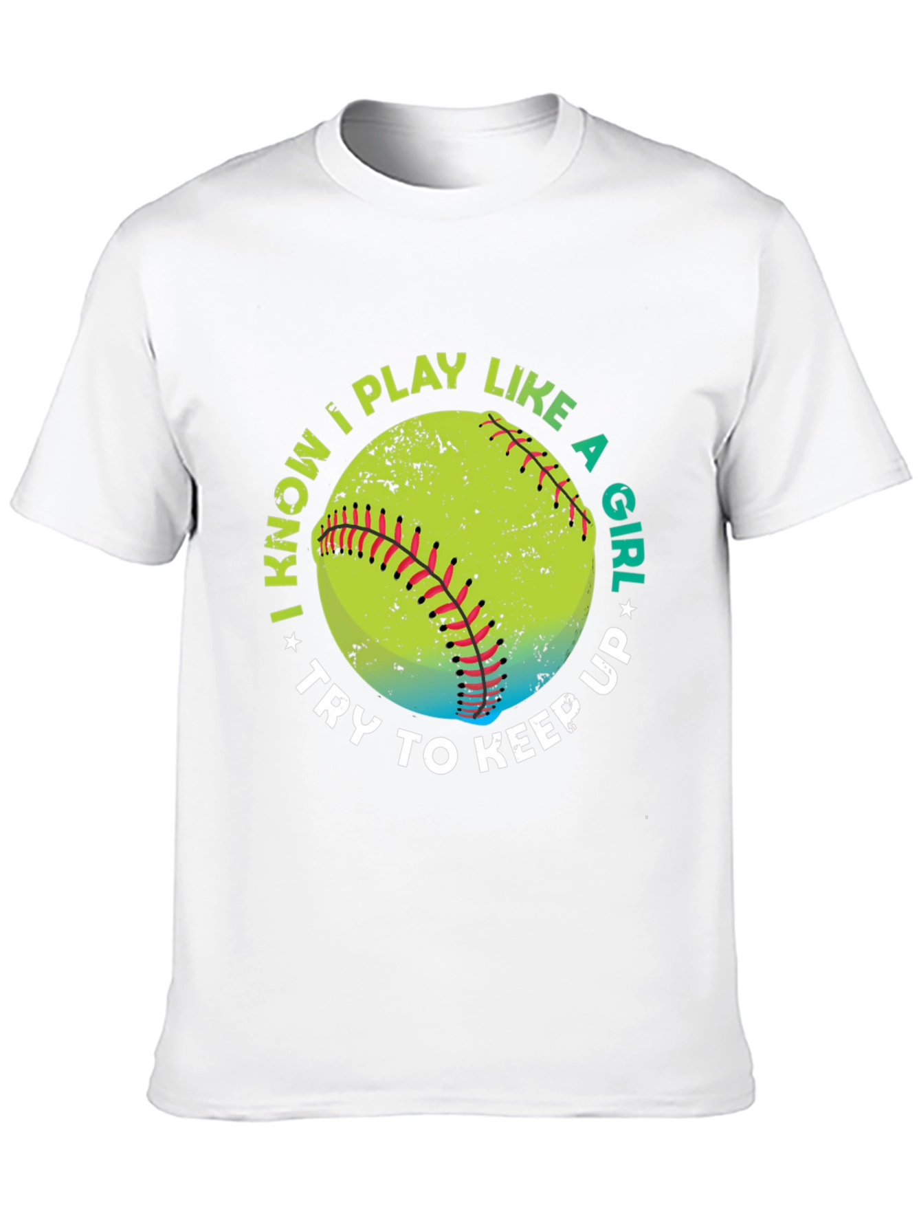 Black I Know I Play Like A Girl Softball T-Shirt view 10