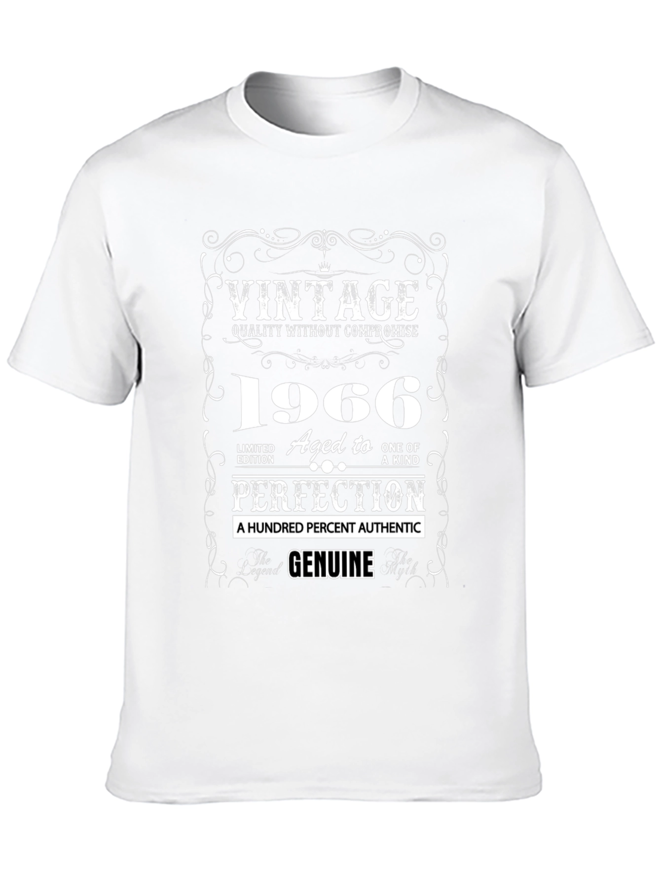 Black Vintage 1966 Aged to Perfection Graphic T-Shirt view 10