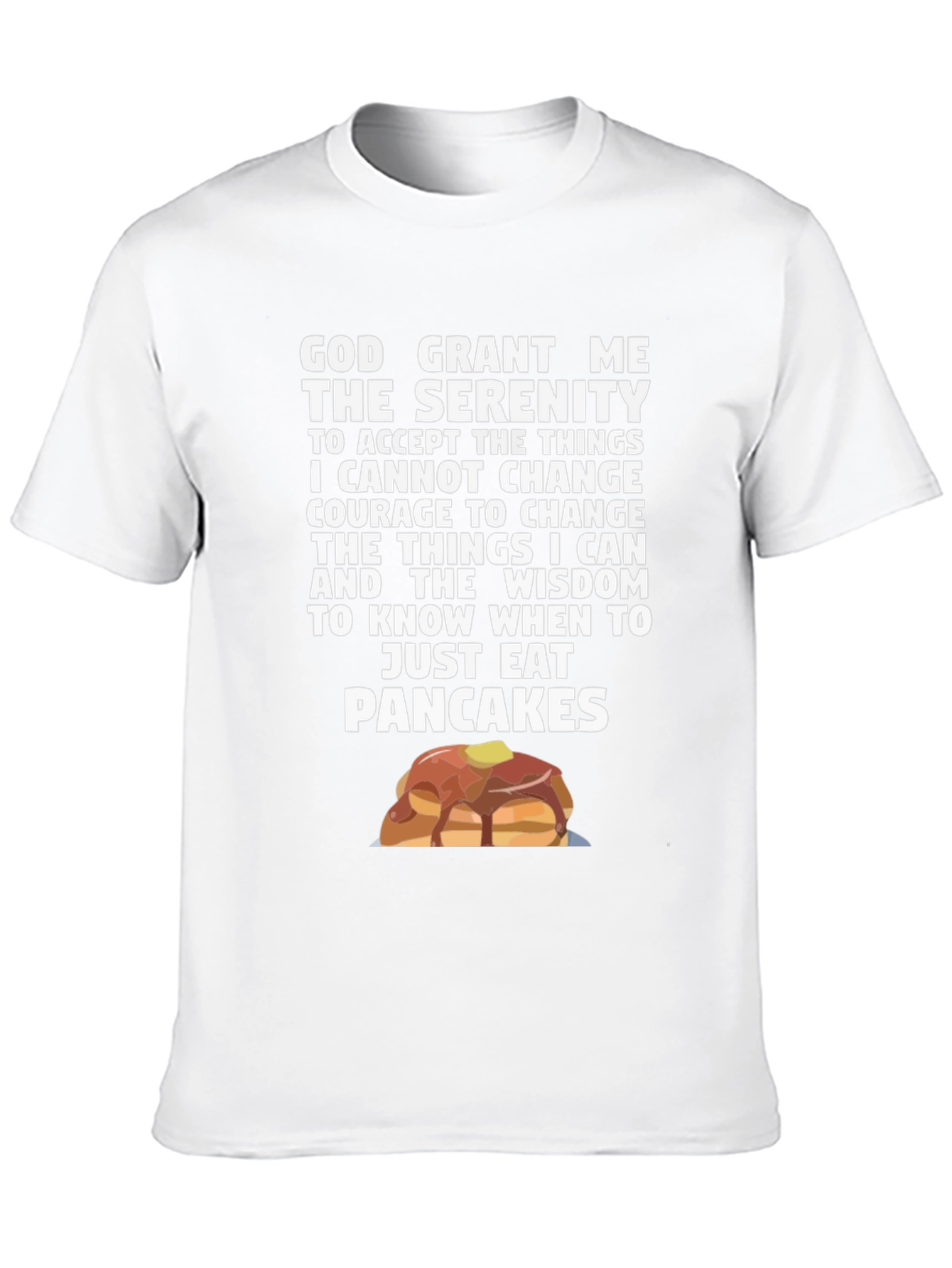 Black Serenity Pancakes T-Shirt Funny Novelty Tee view 10