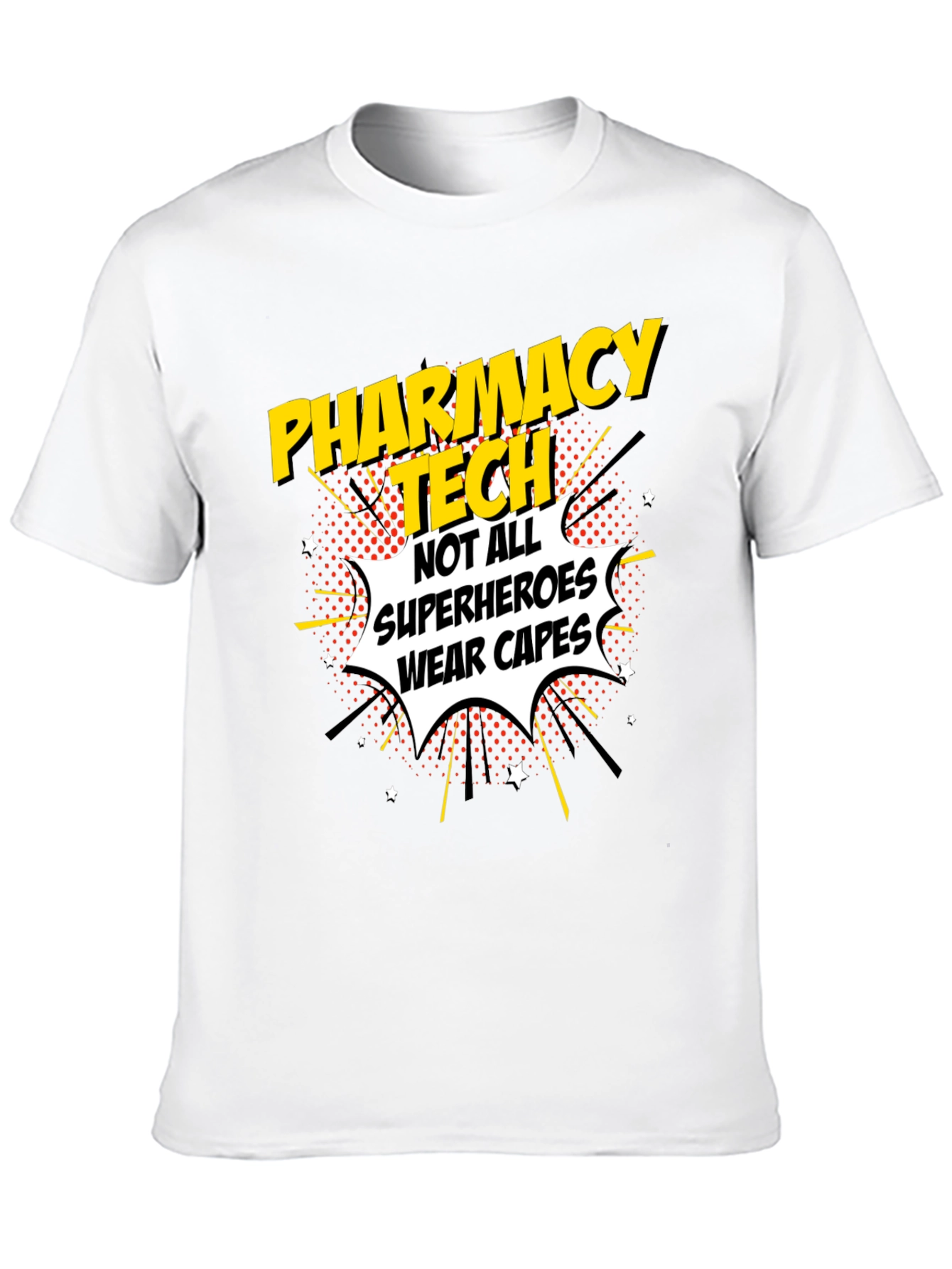 Black Pharmacy Tech Superhero Graphic T-Shirt view 10
