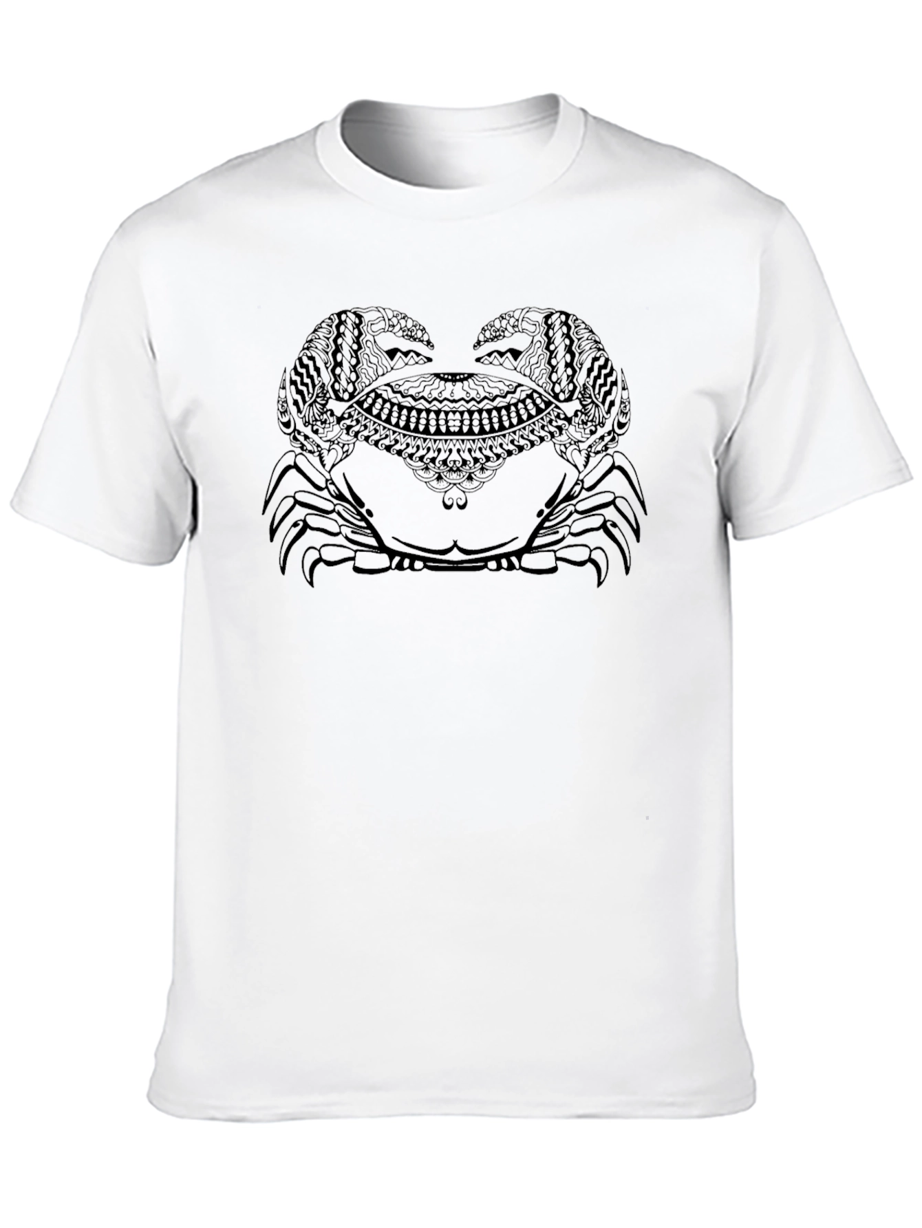 Black Crab Mandala T-Shirt - Men's Graphic Tee view 10
