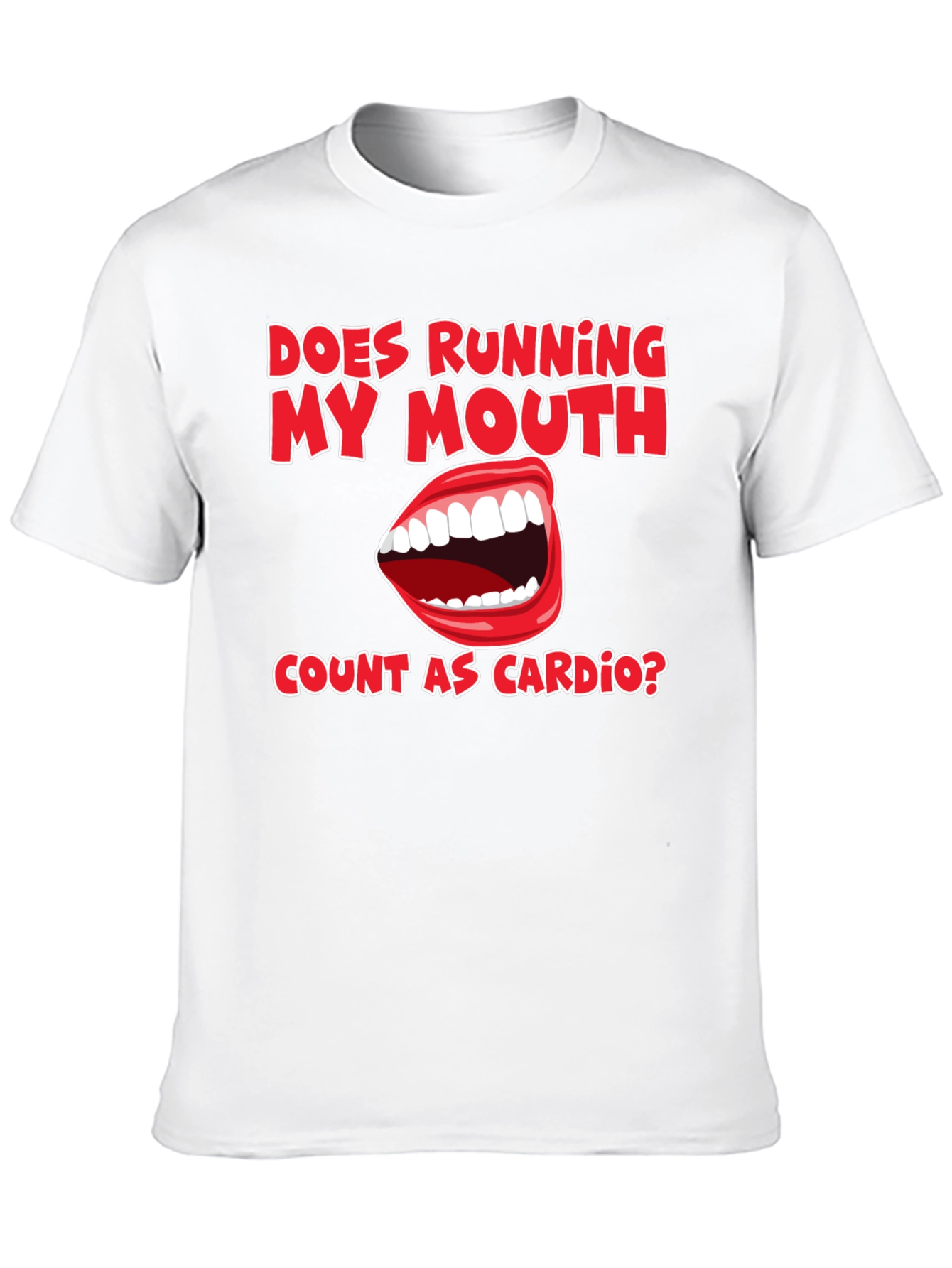Black Funny Running My Mouth Cardio T-Shirt view 10